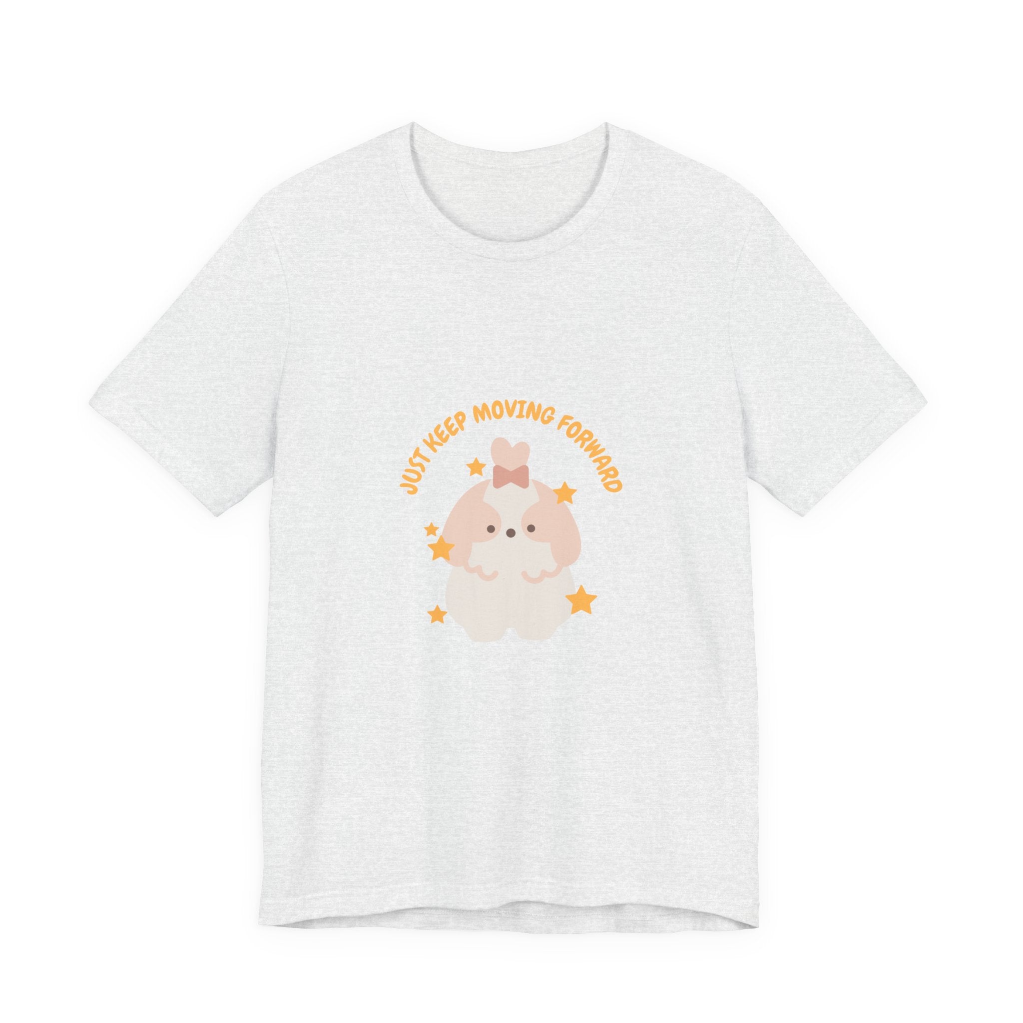Cute Kawaii Bunny Tee — "Just Keep Moving Forward" Graphic T-Shirt