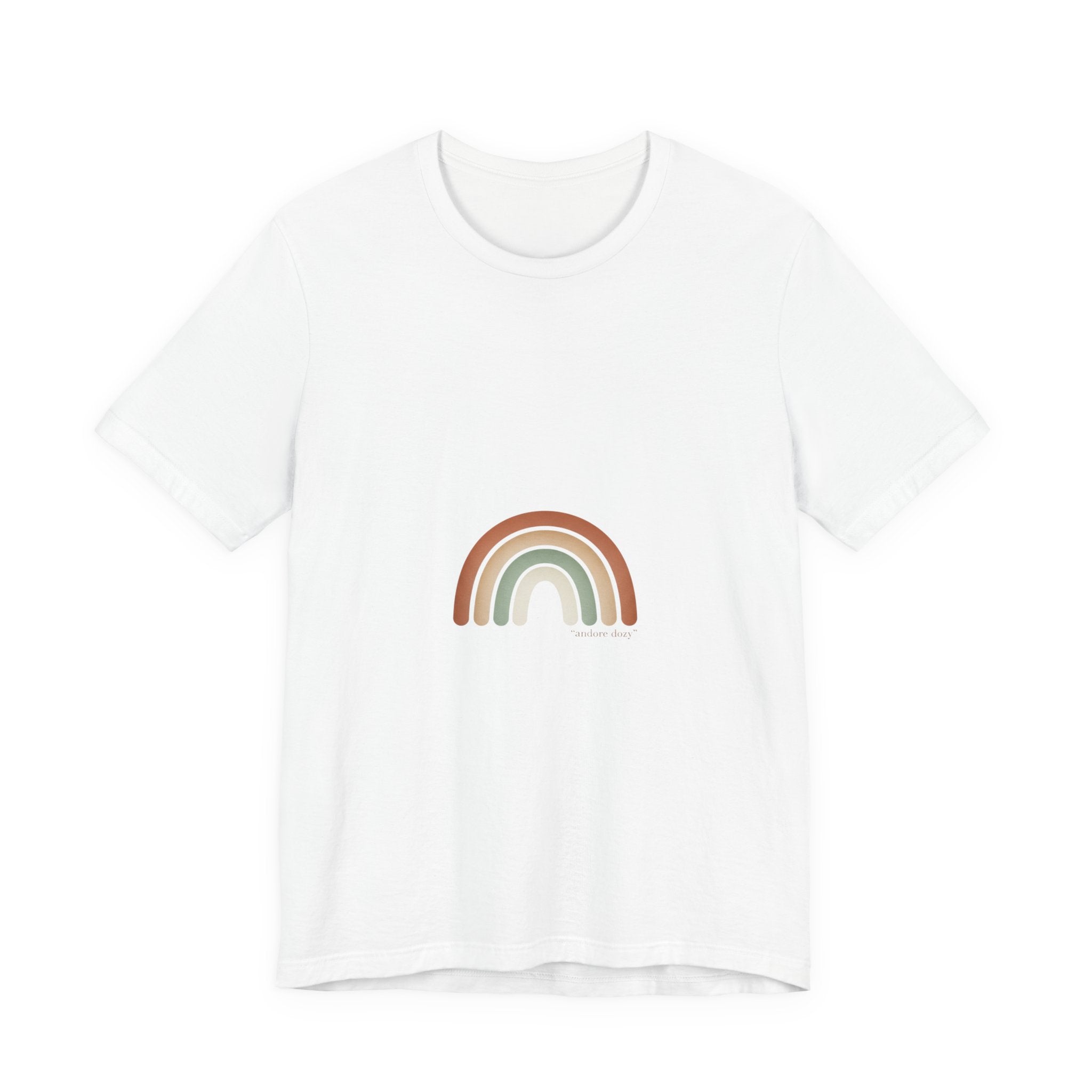 Neutral Rainbow Arc Tee | muted rainbow shirt, boho rainbow