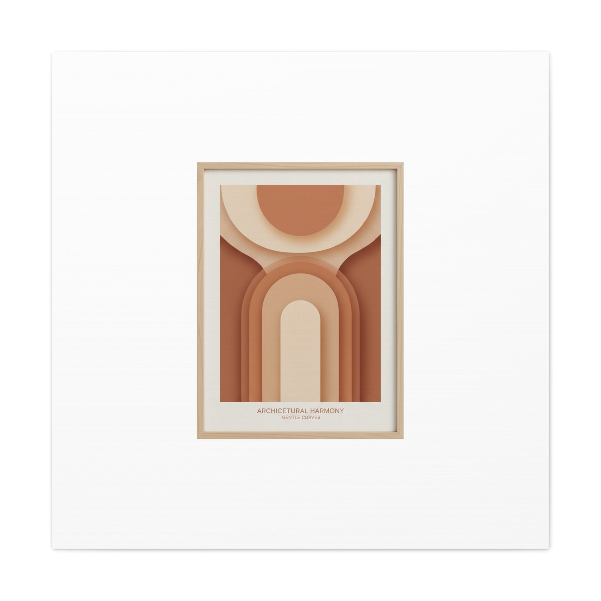 Terracotta Arch Abstract Canvas | Earthy Minimal Poster