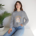 Crewneck Sweatshirt — Cute Kawaii Stars Design "Just Keep Moving Forward"