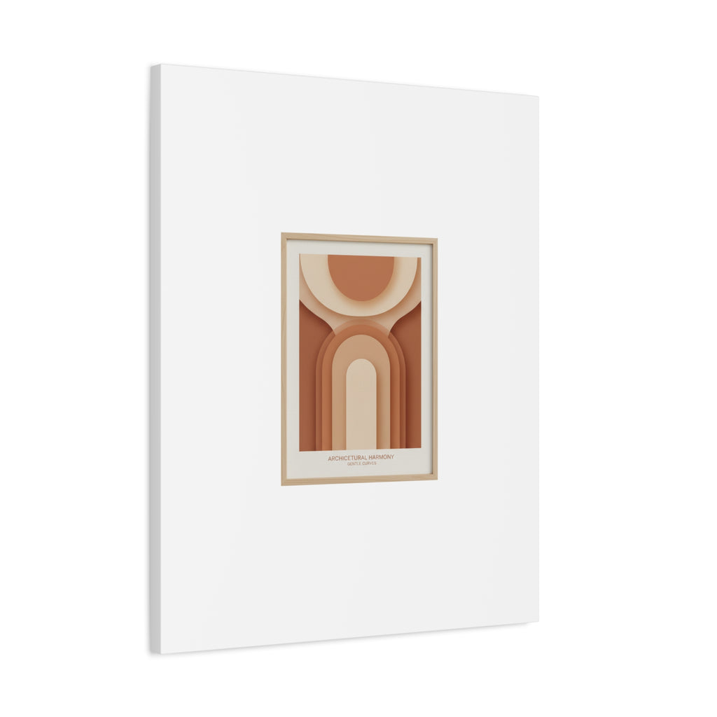 Terracotta Arch Abstract Canvas | Earthy Minimal Poster