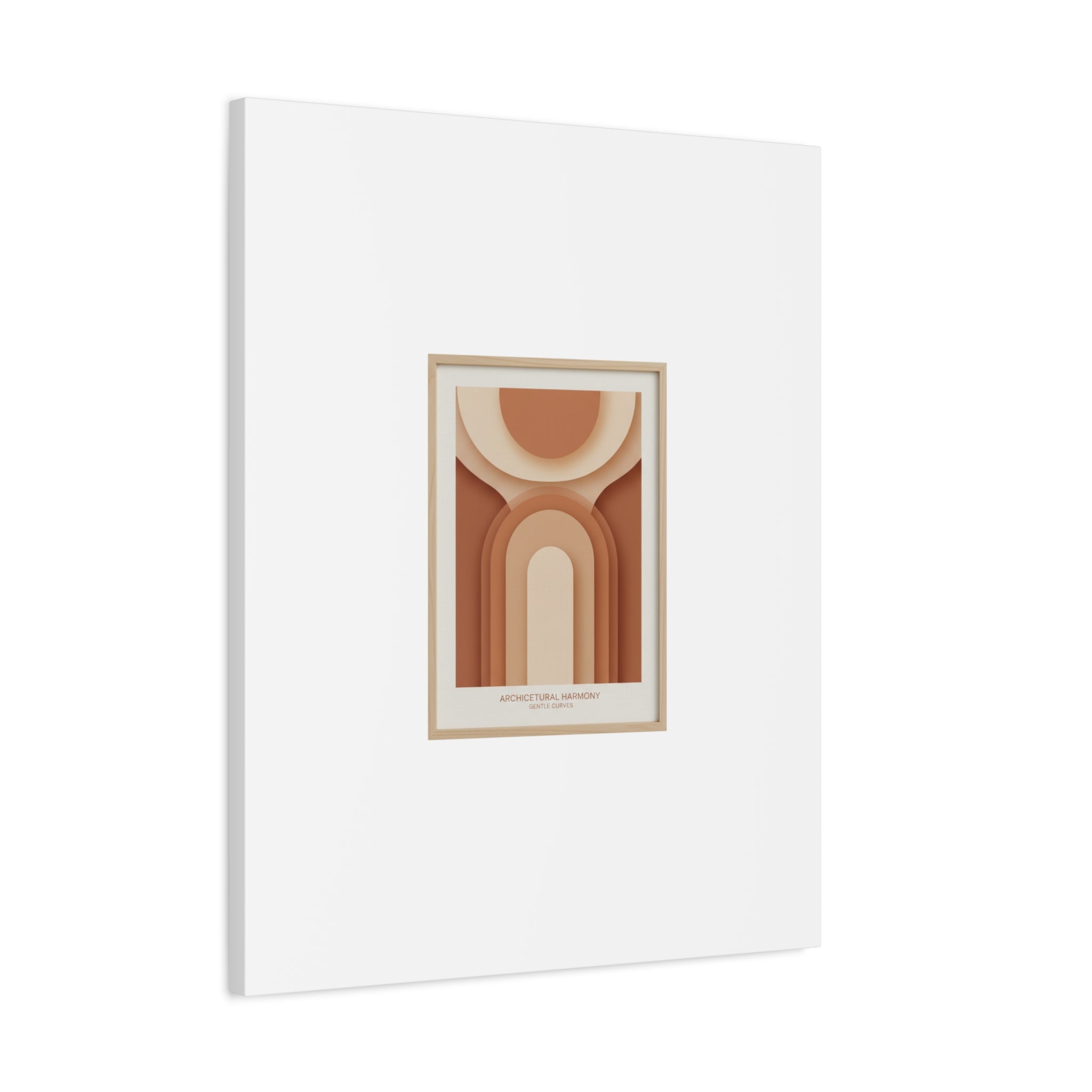 Terracotta Arch Abstract Canvas | Earthy Minimal Poster