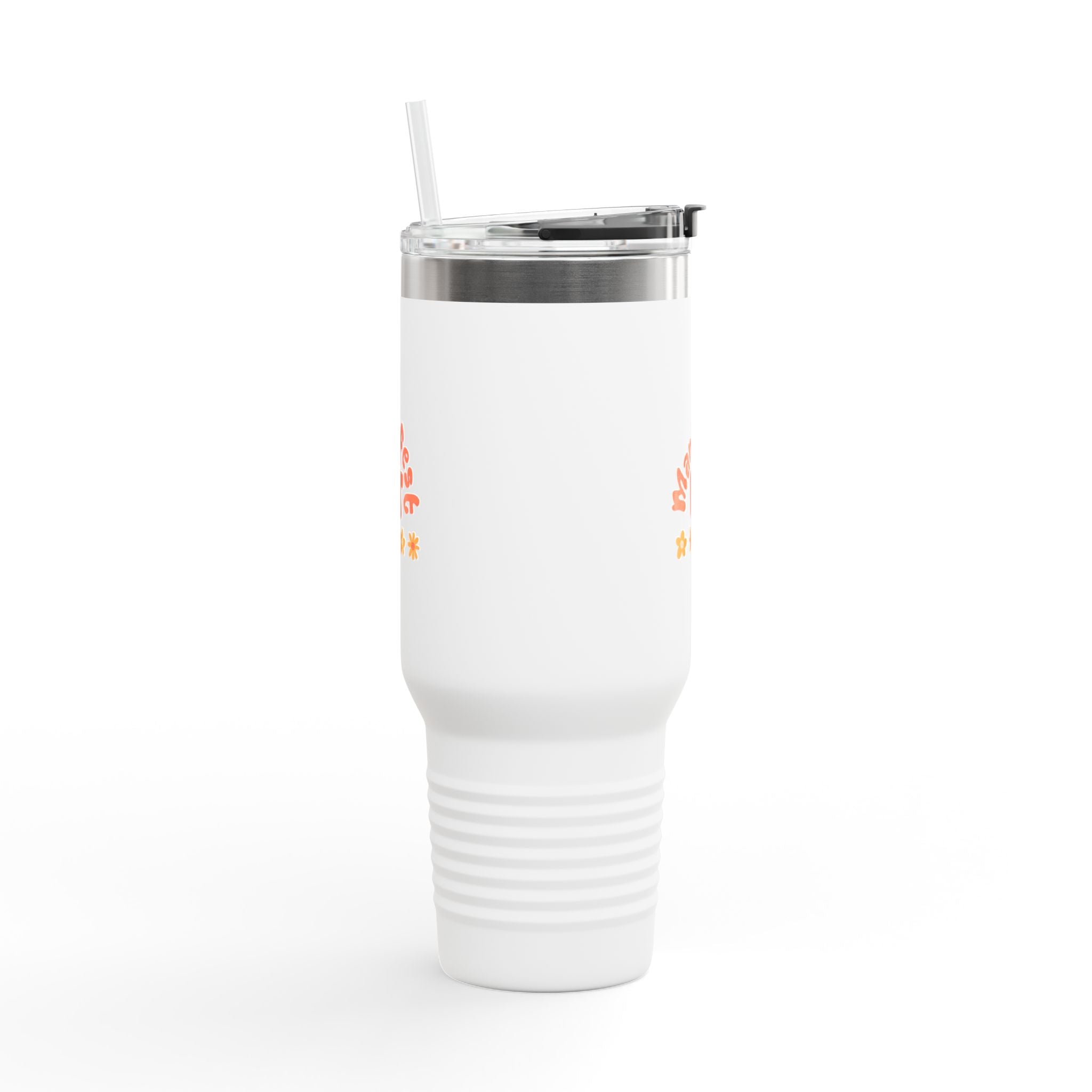Insulated Travel Mug — "Manifest It" 40oz Tumbler with Lid & Straw