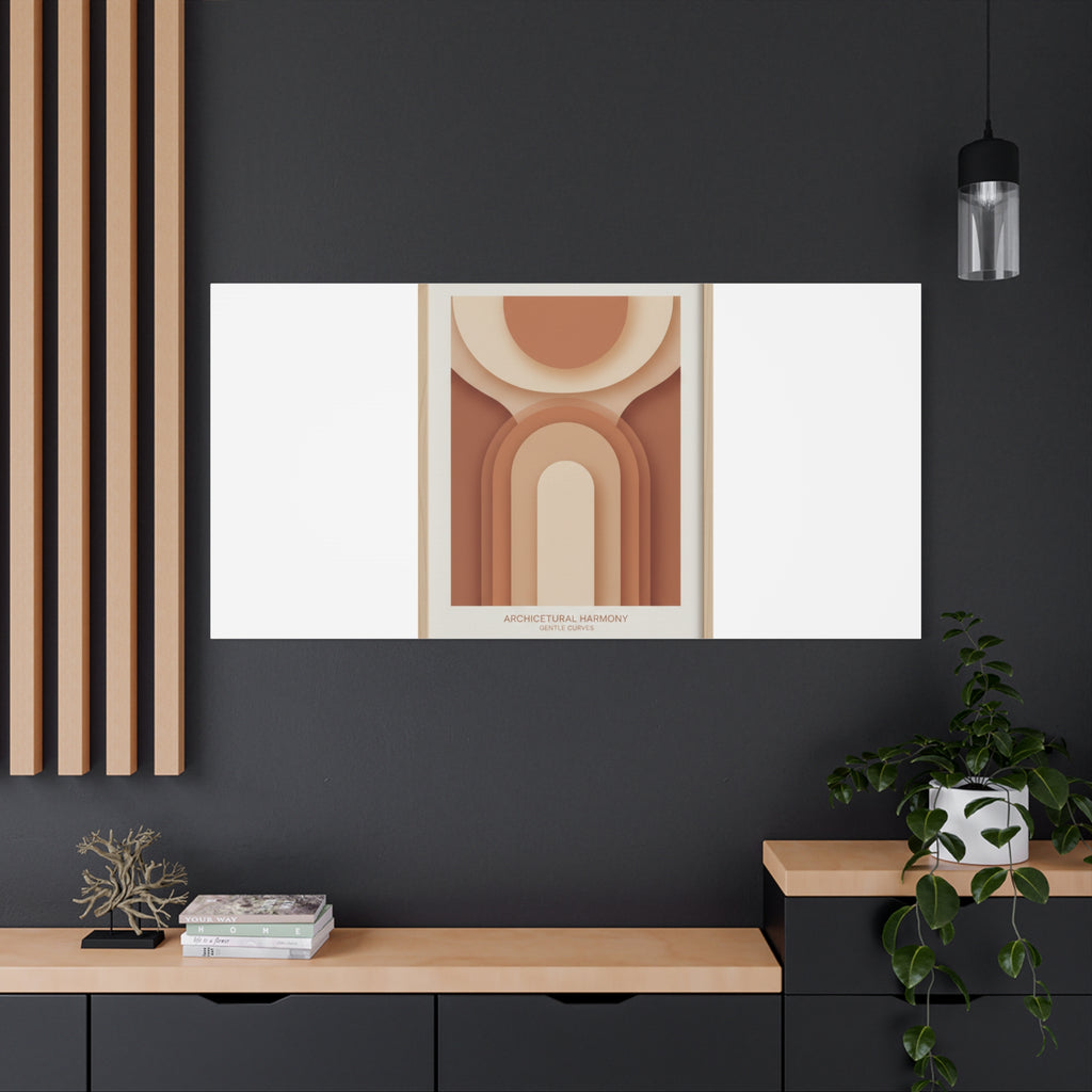 Terracotta Arch Abstract Canvas | Earthy Minimal Poster