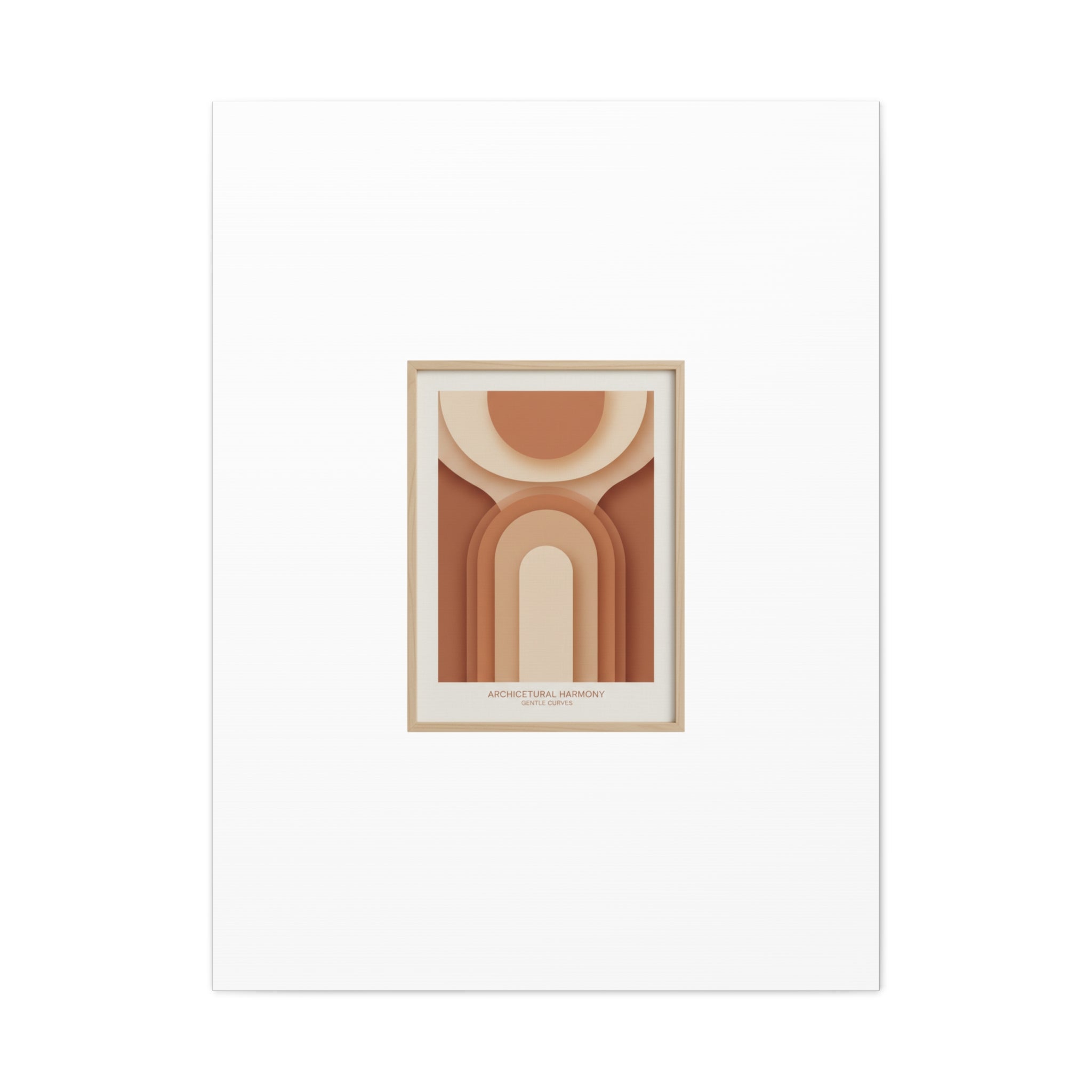 Terracotta Arch Abstract Canvas | Earthy Minimal Poster