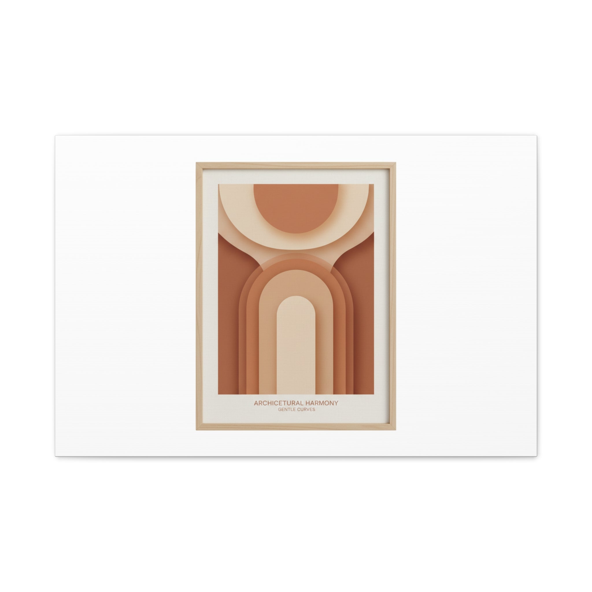 Terracotta Arch Abstract Canvas | Earthy Minimal Poster