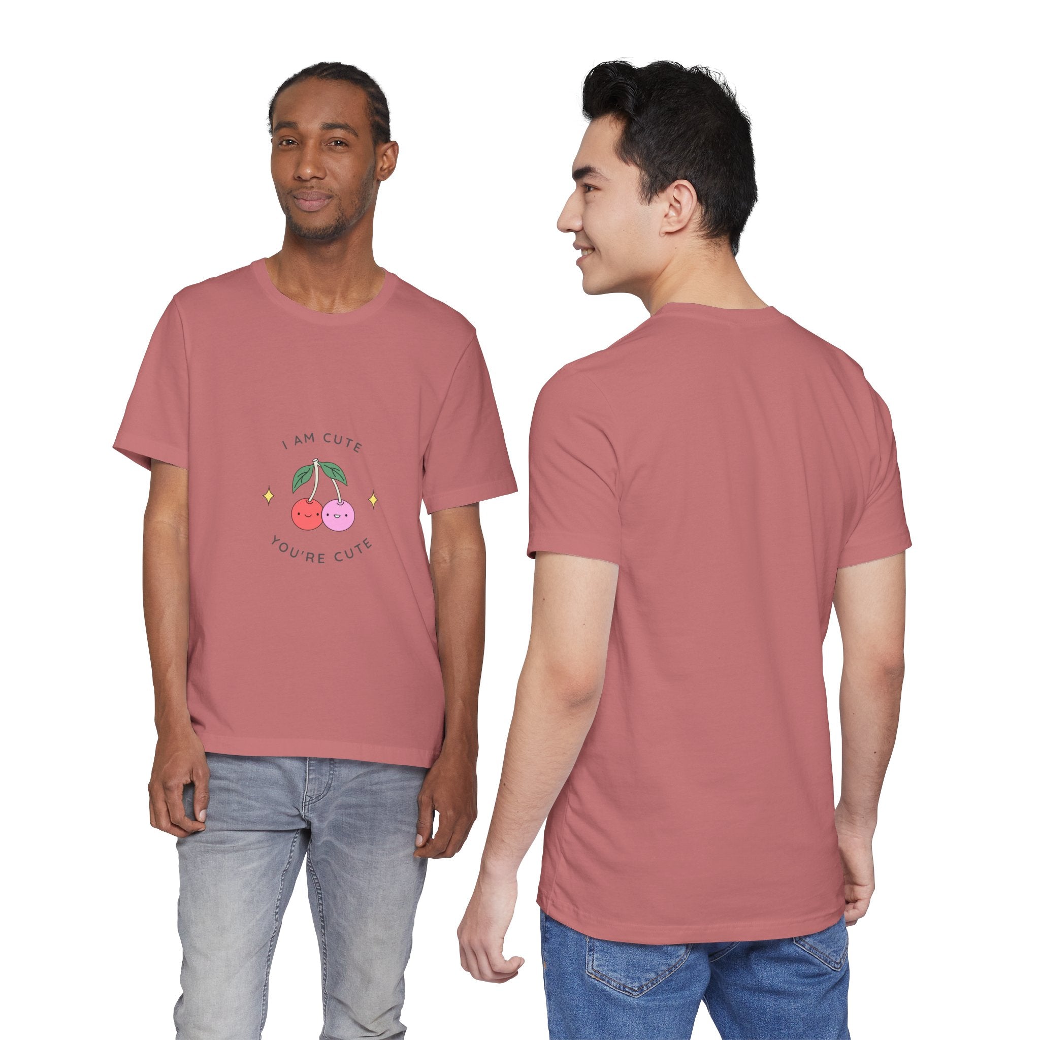 Cute Cherries Graphic Tee — "I Am Cute, You're Cute" Cute Fruit T-Shirt
