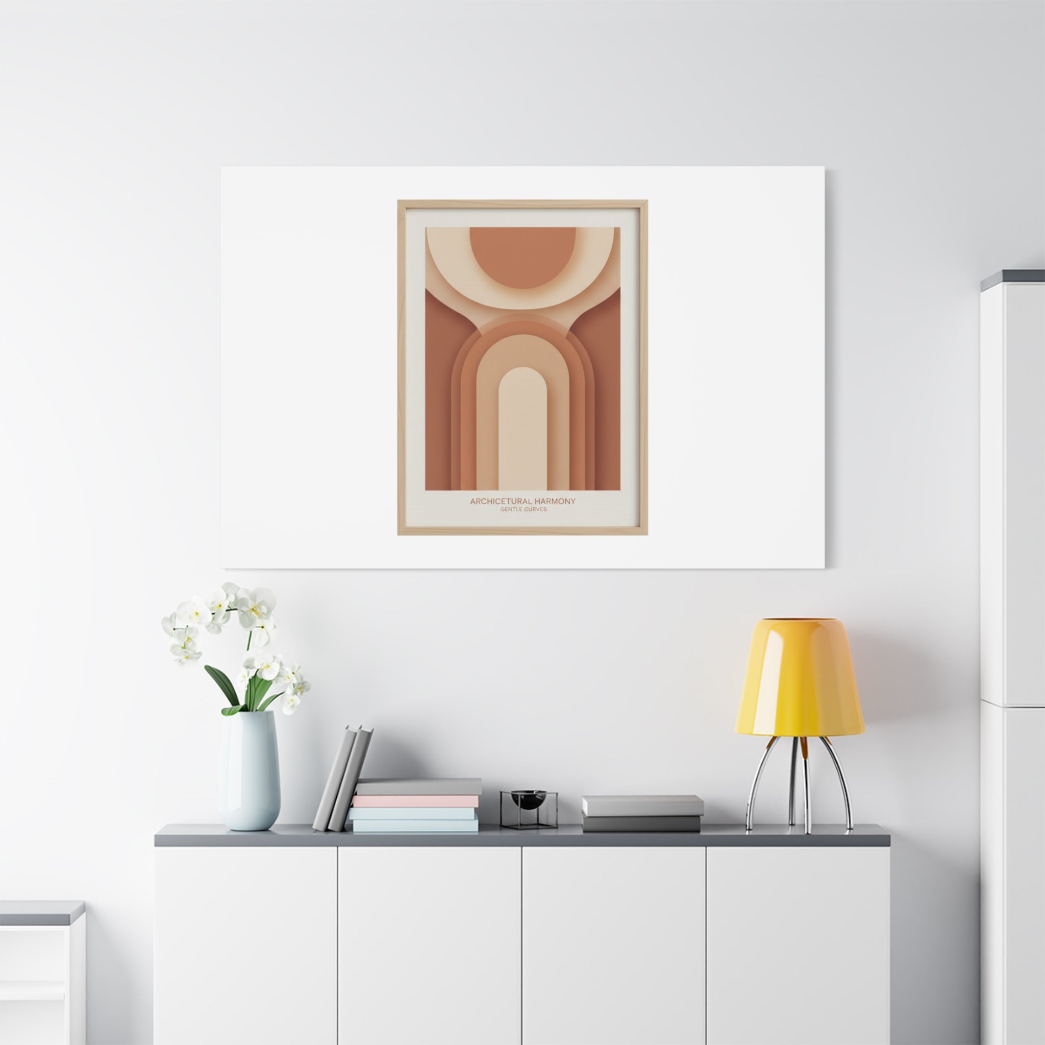 Terracotta Arch Abstract Canvas | Earthy Minimal Poster