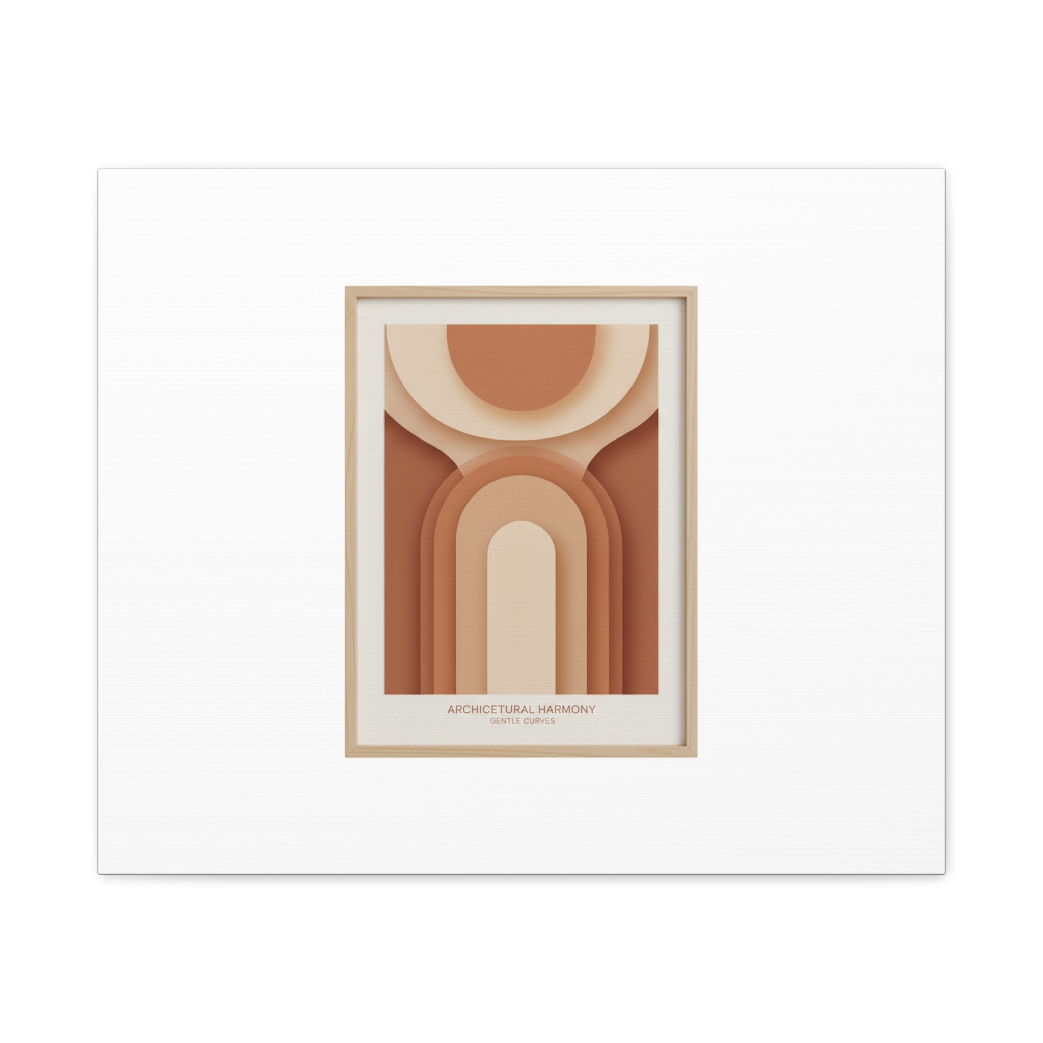 Terracotta Arch Abstract Canvas | Earthy Minimal Poster