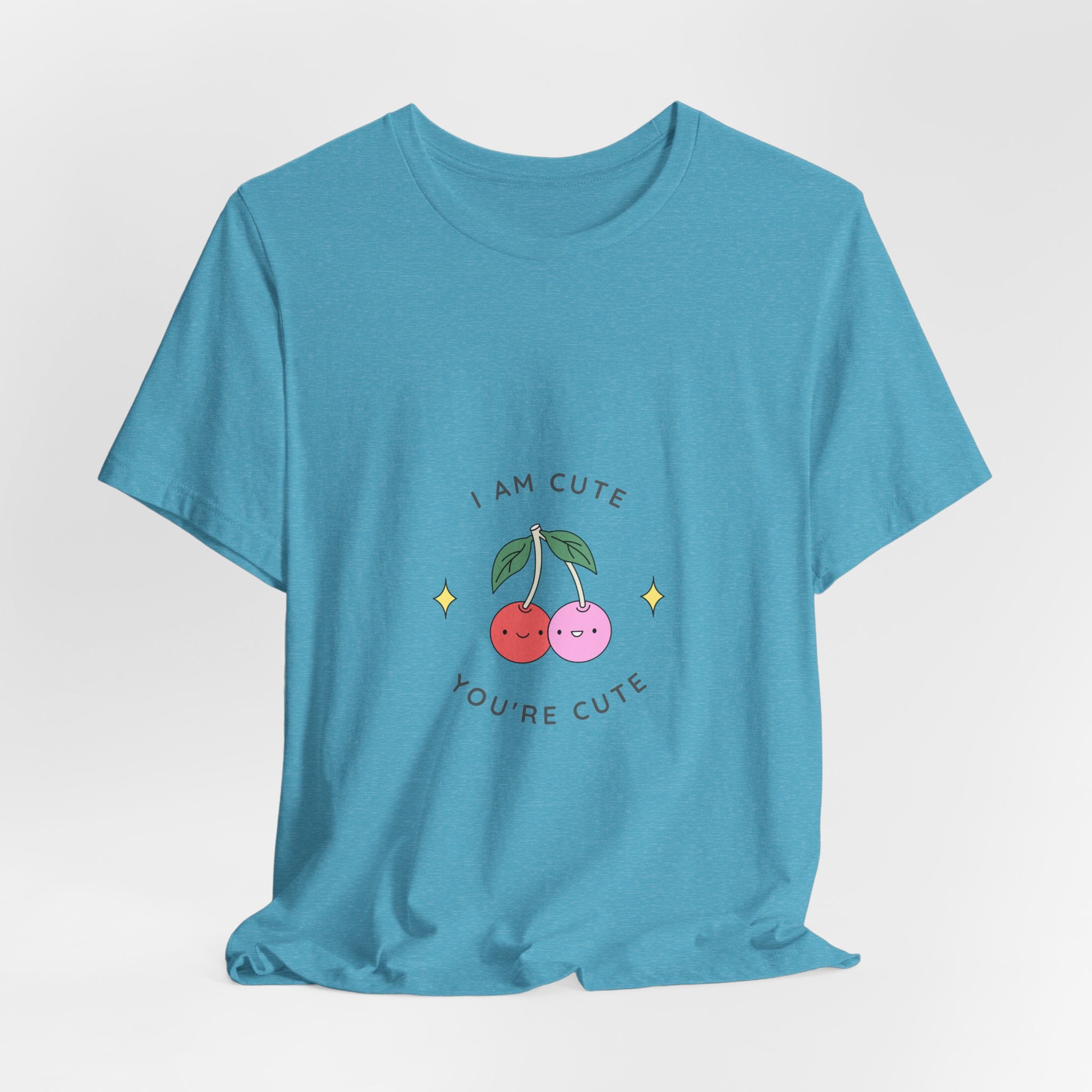 Cute Cherries Graphic Tee — "I Am Cute, You're Cute" Cute Fruit T-Shirt