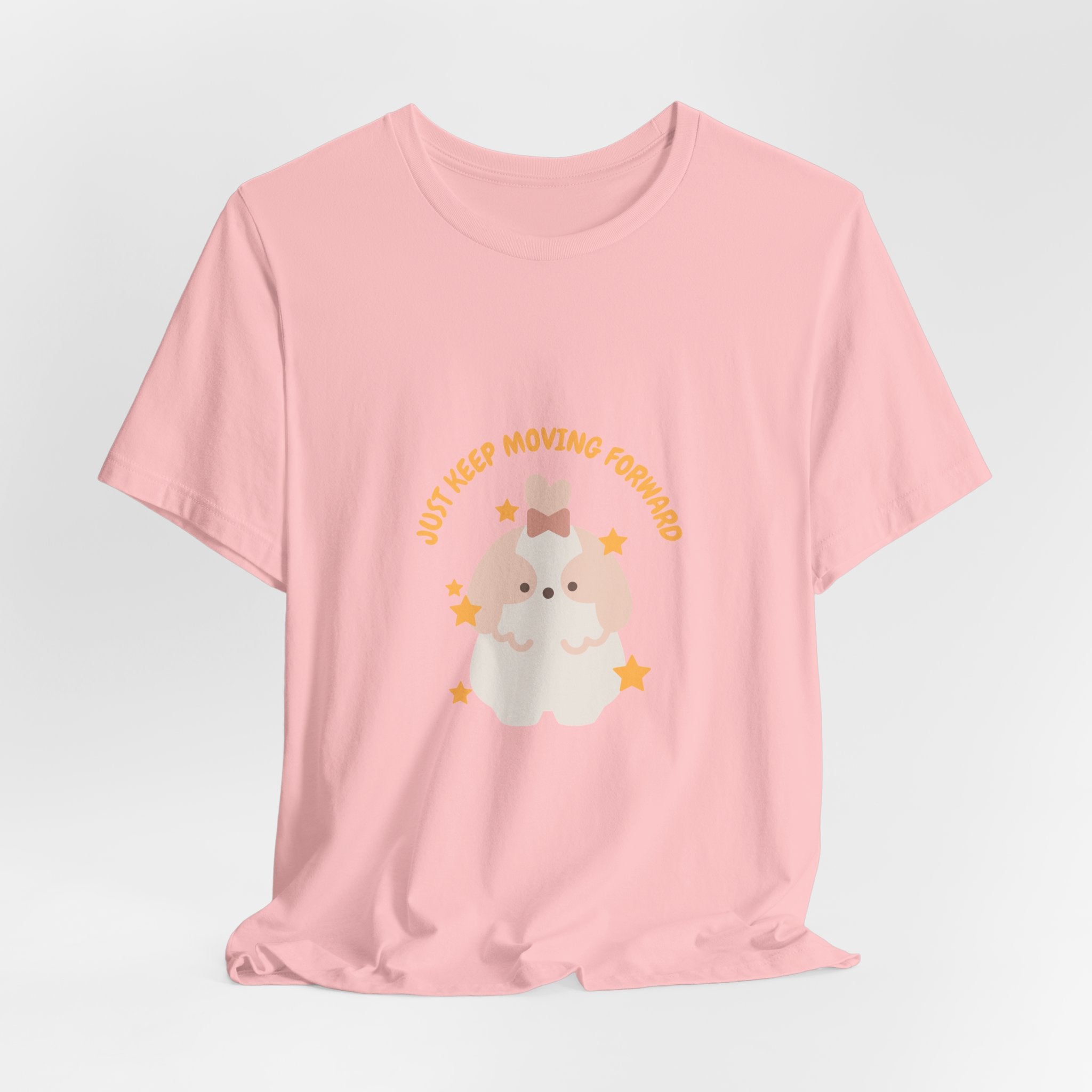 Cute Kawaii Bunny Tee — "Just Keep Moving Forward" Graphic T-Shirt