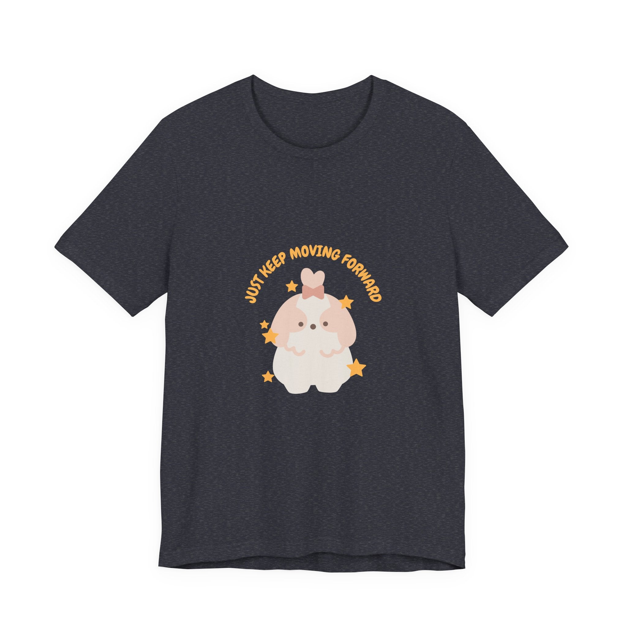 Cute Kawaii Bunny Tee — "Just Keep Moving Forward" Graphic T-Shirt