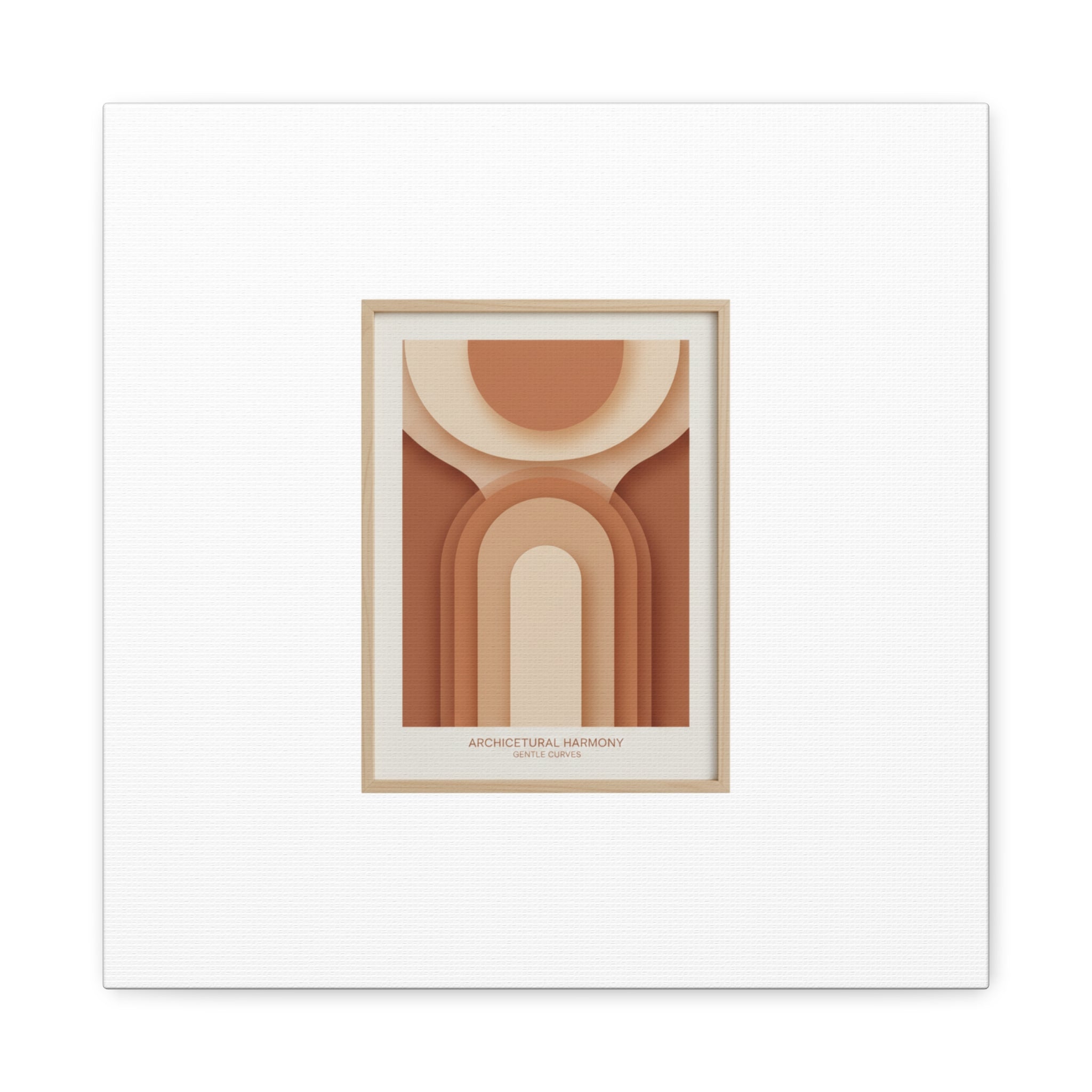 Terracotta Arch Abstract Canvas | Earthy Minimal Poster