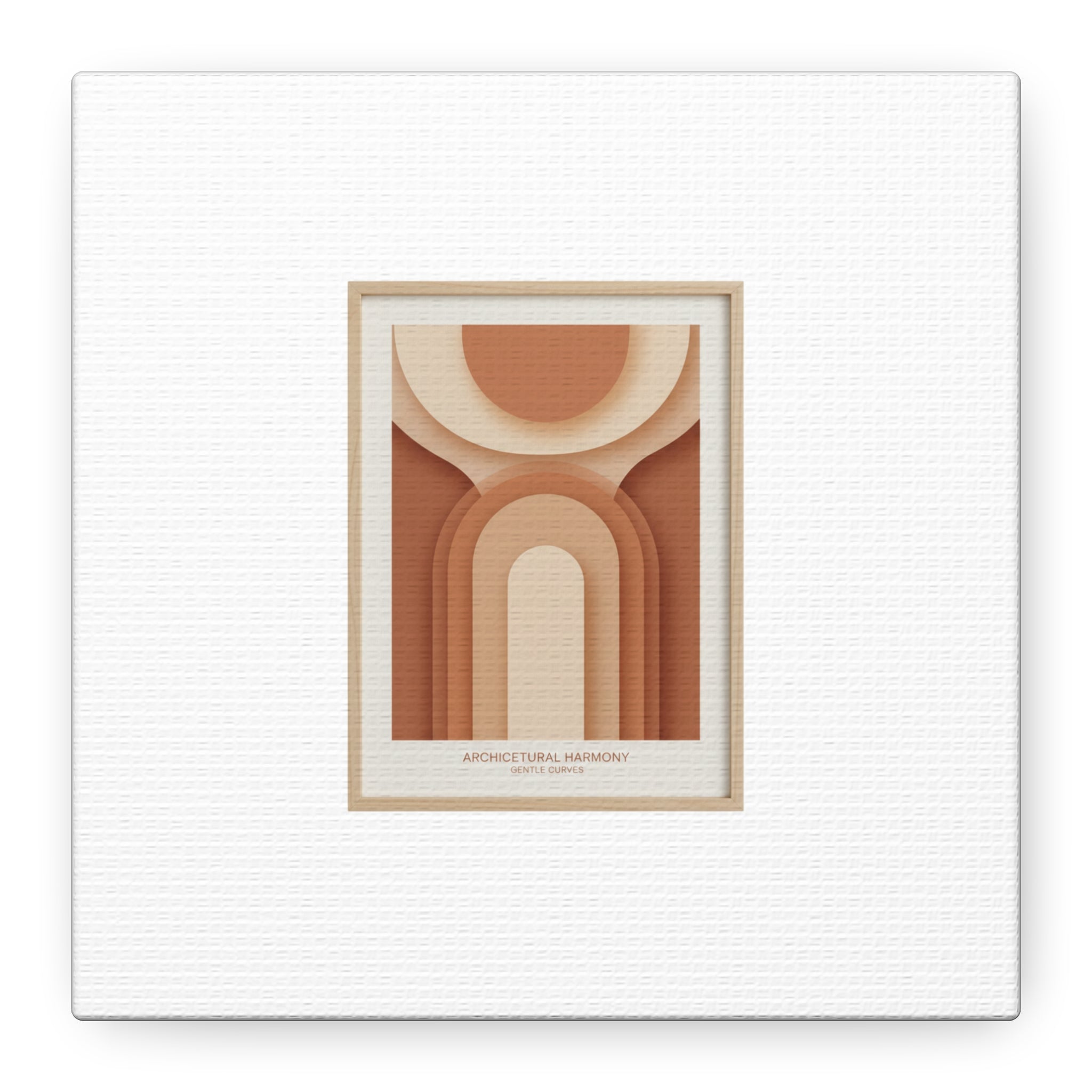 Terracotta Arch Abstract Canvas | Earthy Minimal Poster