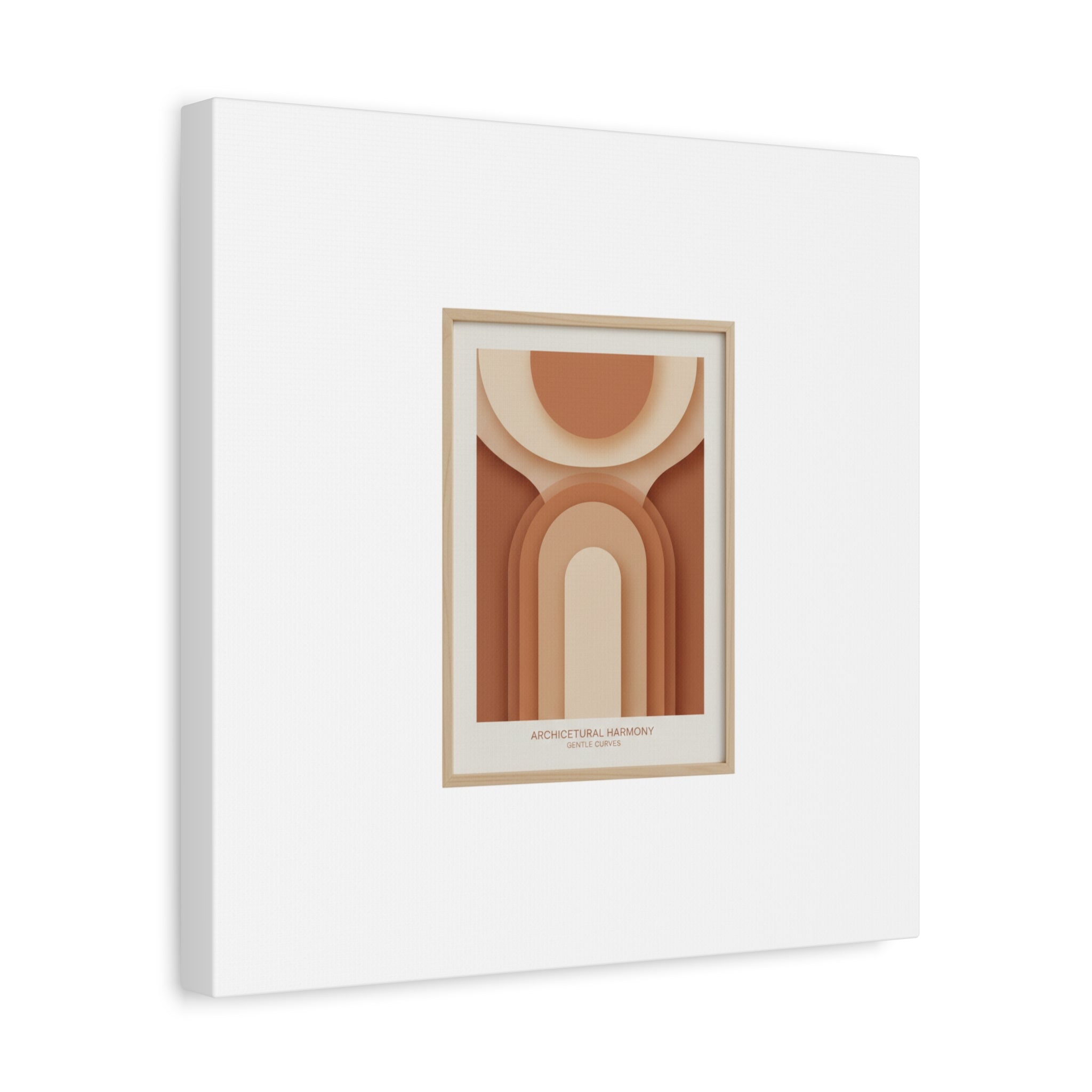 Terracotta Arch Abstract Canvas | Earthy Minimal Poster