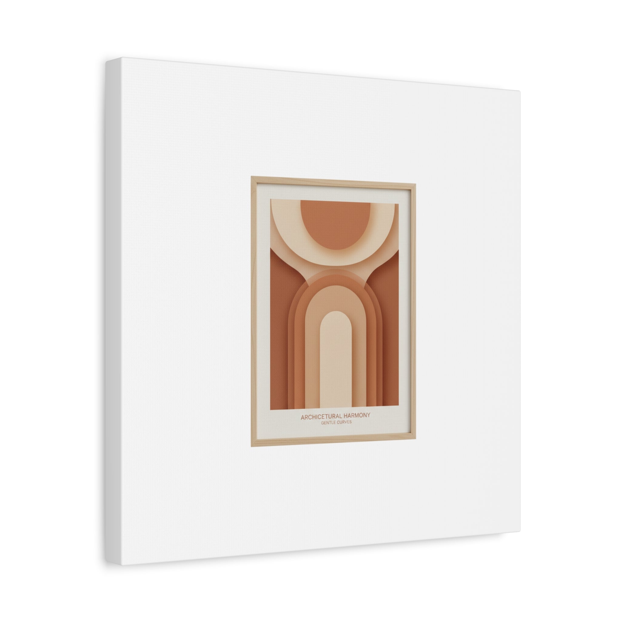 Terracotta Arch Abstract Canvas | Earthy Minimal Poster