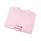 Just Peachy Crewneck Sweatshirt — Cute Peach Graphic Pullover