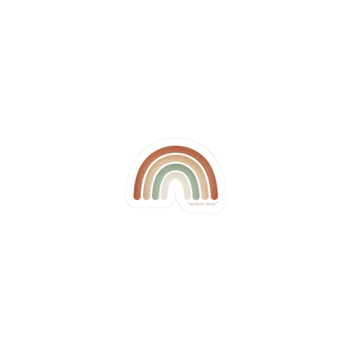 Neutral Rainbow Sticker | Muted Boho Arc, Terracotta Sage Pastel Vinyl