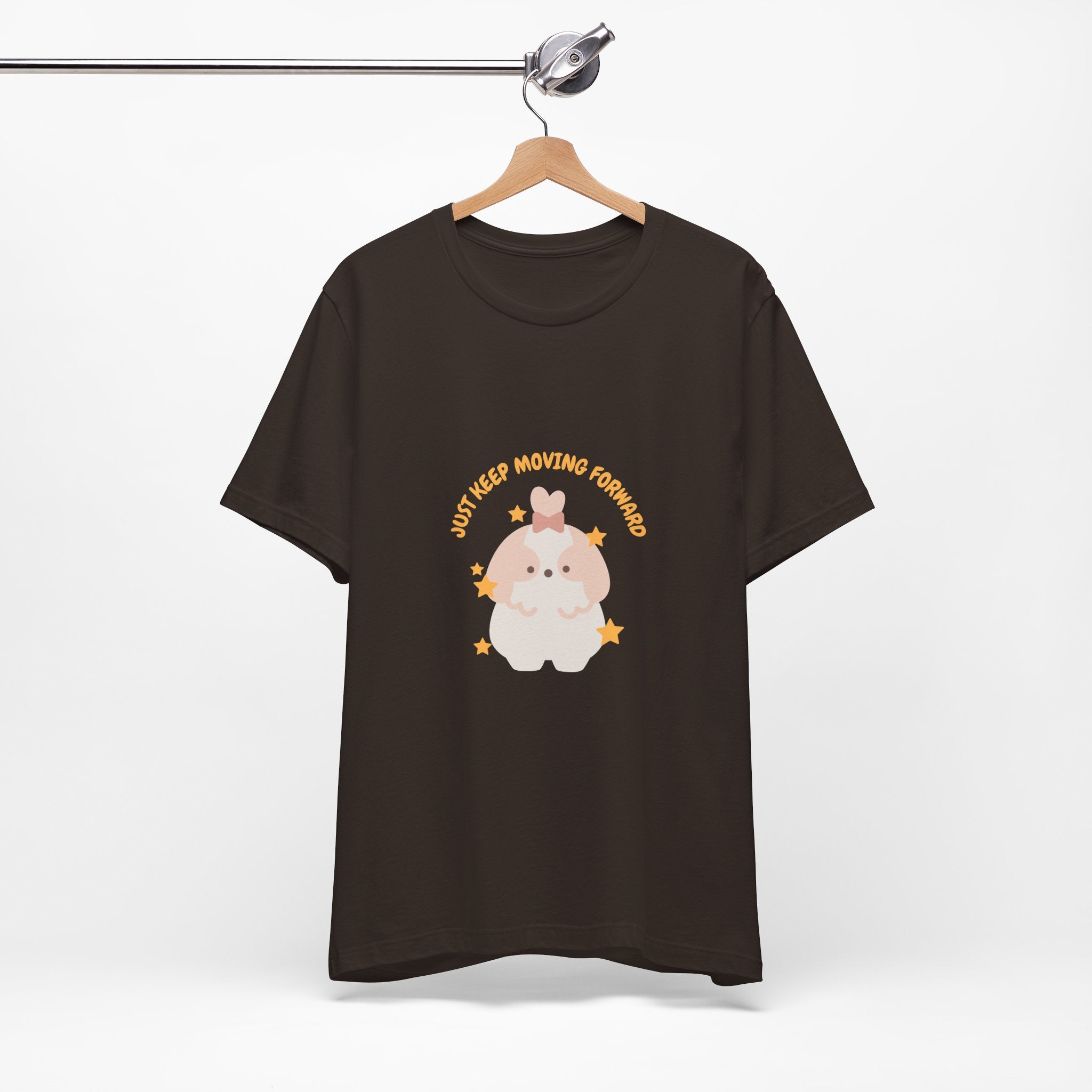 Cute Kawaii Bunny Tee — "Just Keep Moving Forward" Graphic T-Shirt