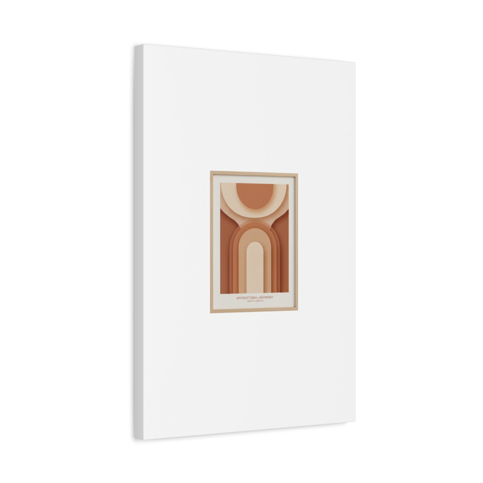 Terracotta Arch Abstract Canvas | Earthy Minimal Poster