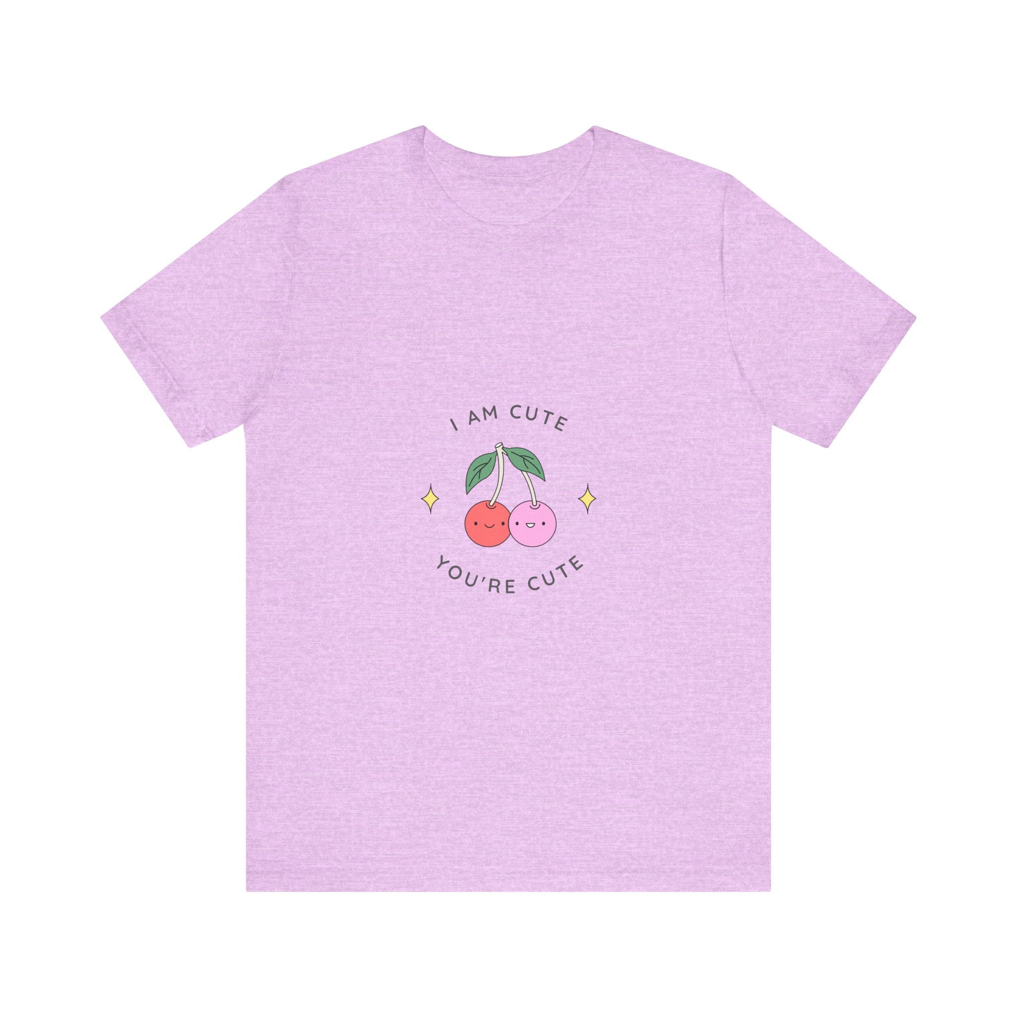 Cute Cherries Graphic Tee — "I Am Cute, You're Cute" Cute Fruit T-Shirt