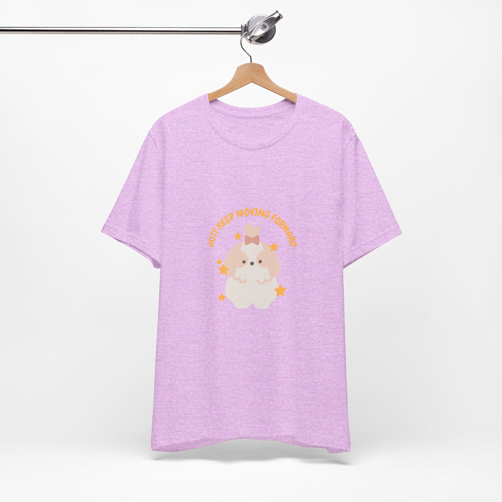 Cute Kawaii Bunny Tee — "Just Keep Moving Forward" Graphic T-Shirt