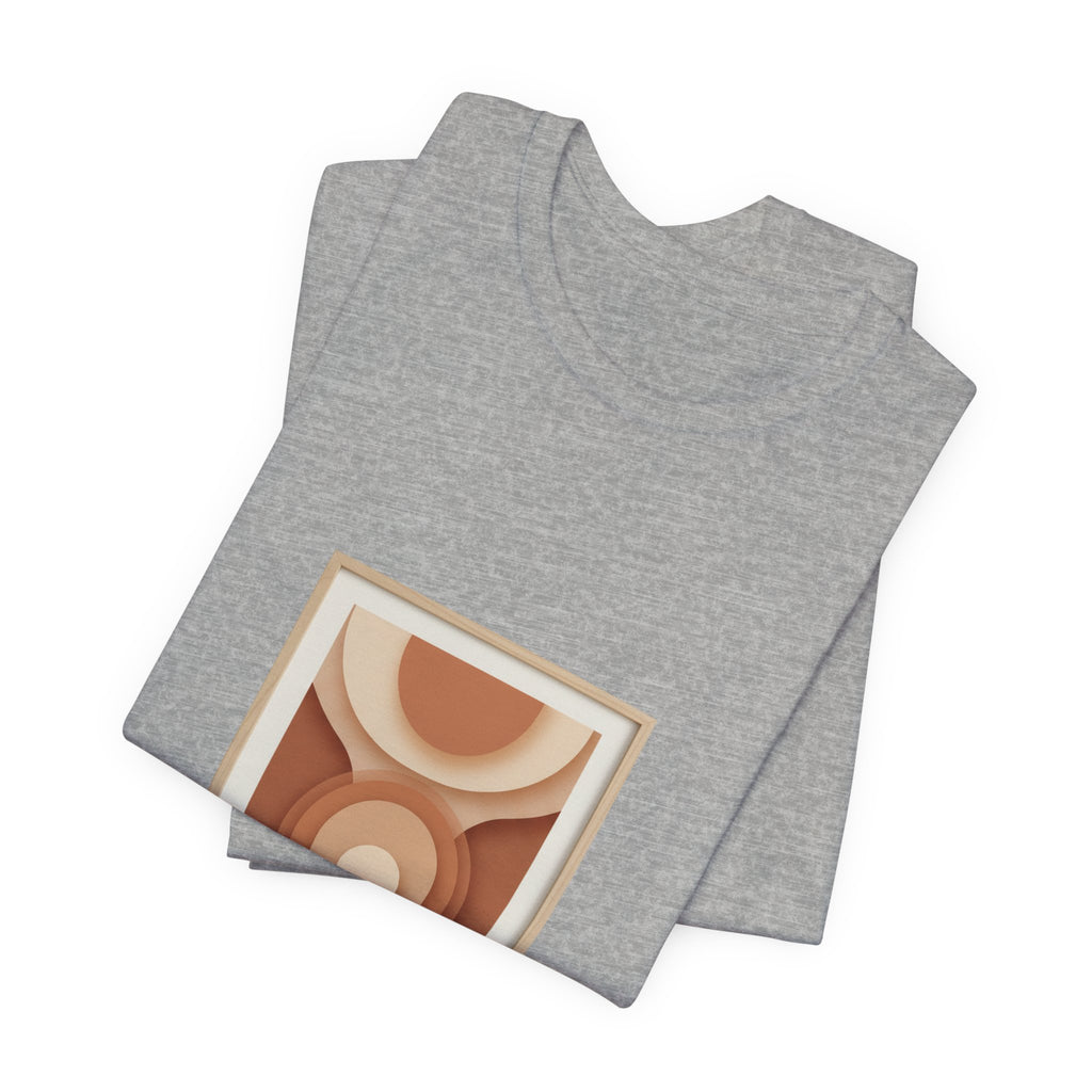 Terracotta Arch Abstract Tee | clay tone art, warm neutral shapes
