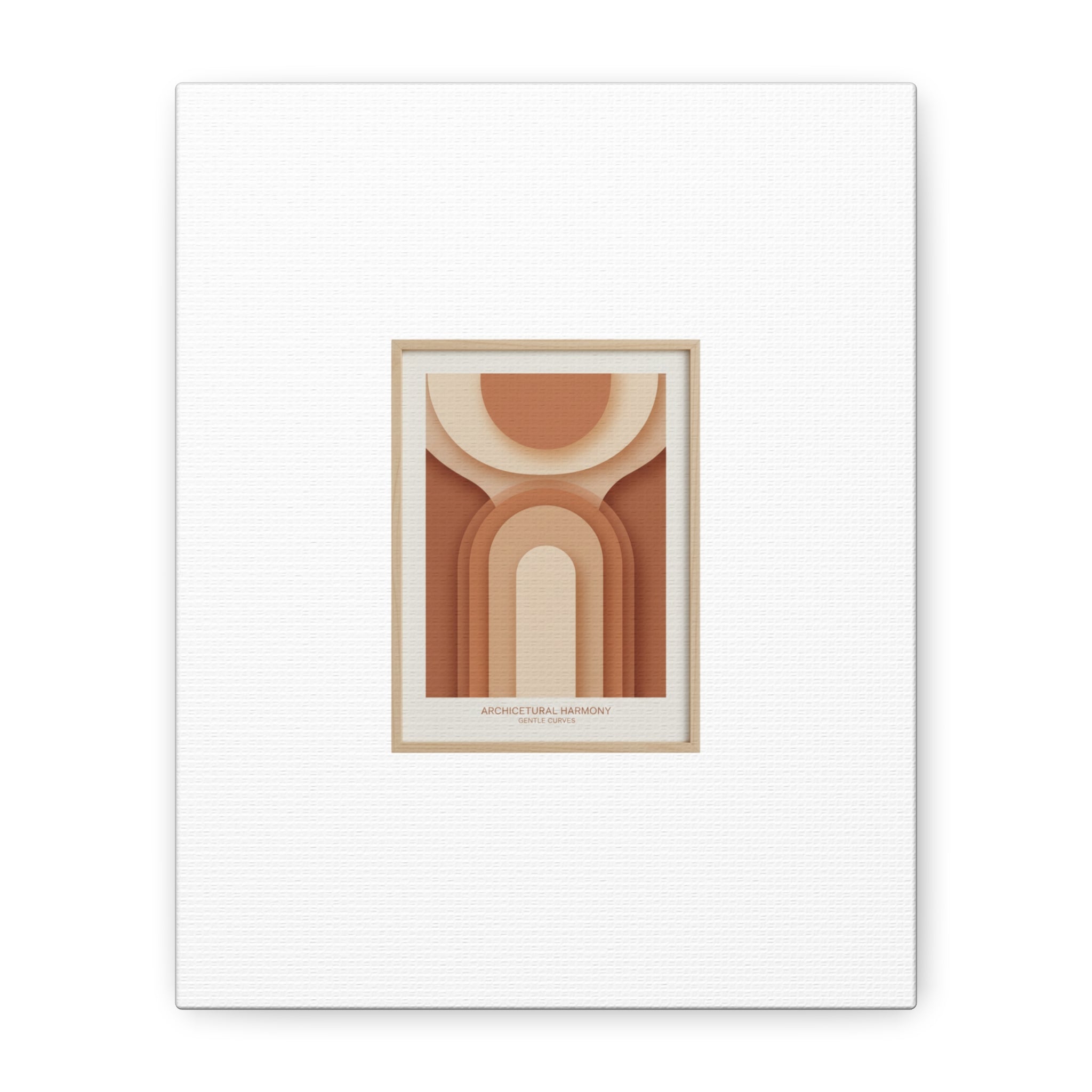 Terracotta Arch Abstract Canvas | Earthy Minimal Poster