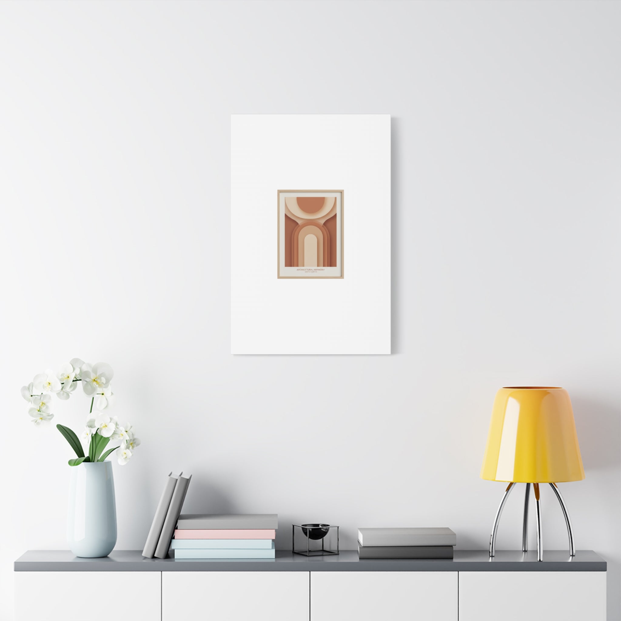 Terracotta Arch Abstract Canvas | Earthy Minimal Poster