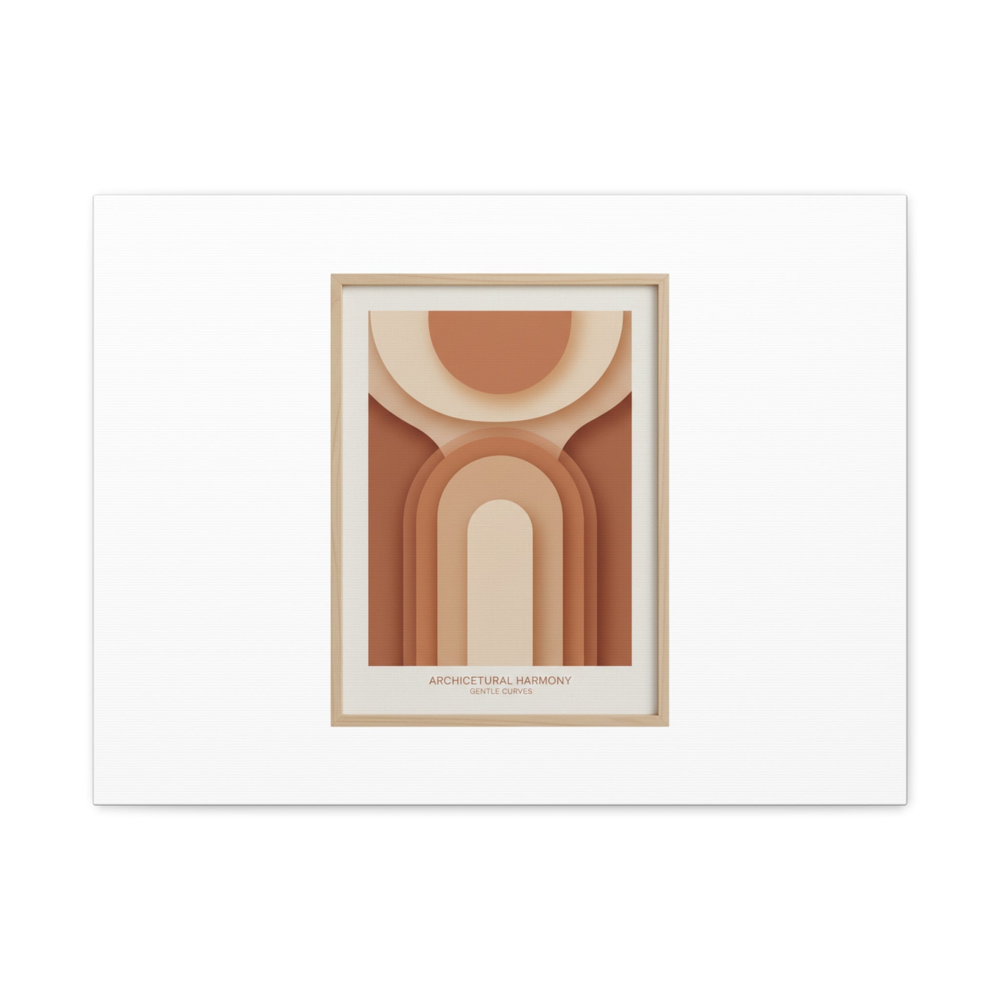 Terracotta Arch Abstract Canvas | Earthy Minimal Poster