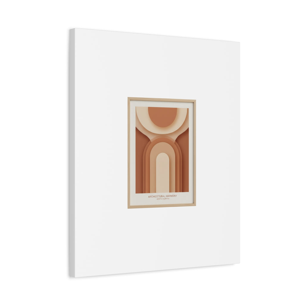 Terracotta Arch Abstract Canvas | Earthy Minimal Poster