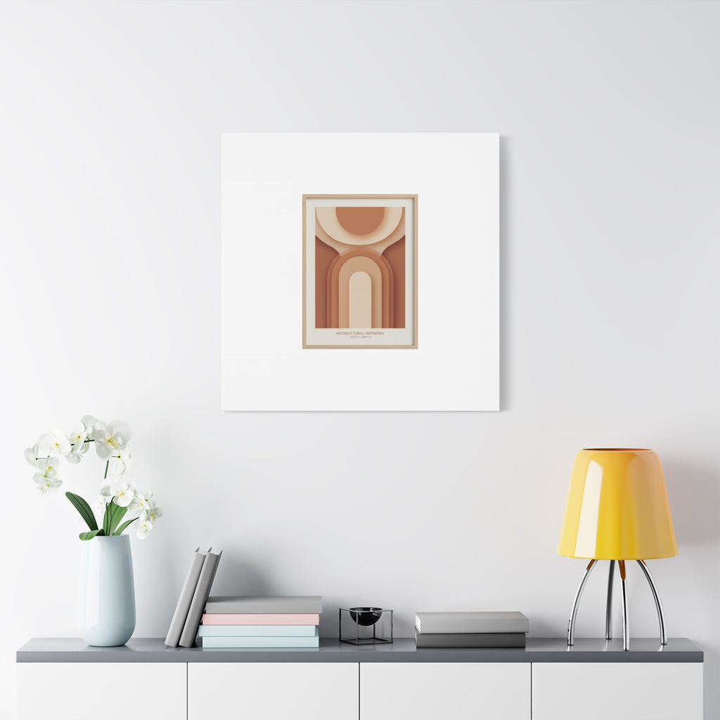 Terracotta Arch Abstract Canvas | Earthy Minimal Poster