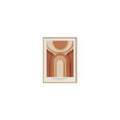 Terracotta Arch Abstract Sticker | earthy minimal, warm neutral shapes