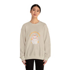 Crewneck Sweatshirt — Cute Kawaii Stars Design "Just Keep Moving Forward"