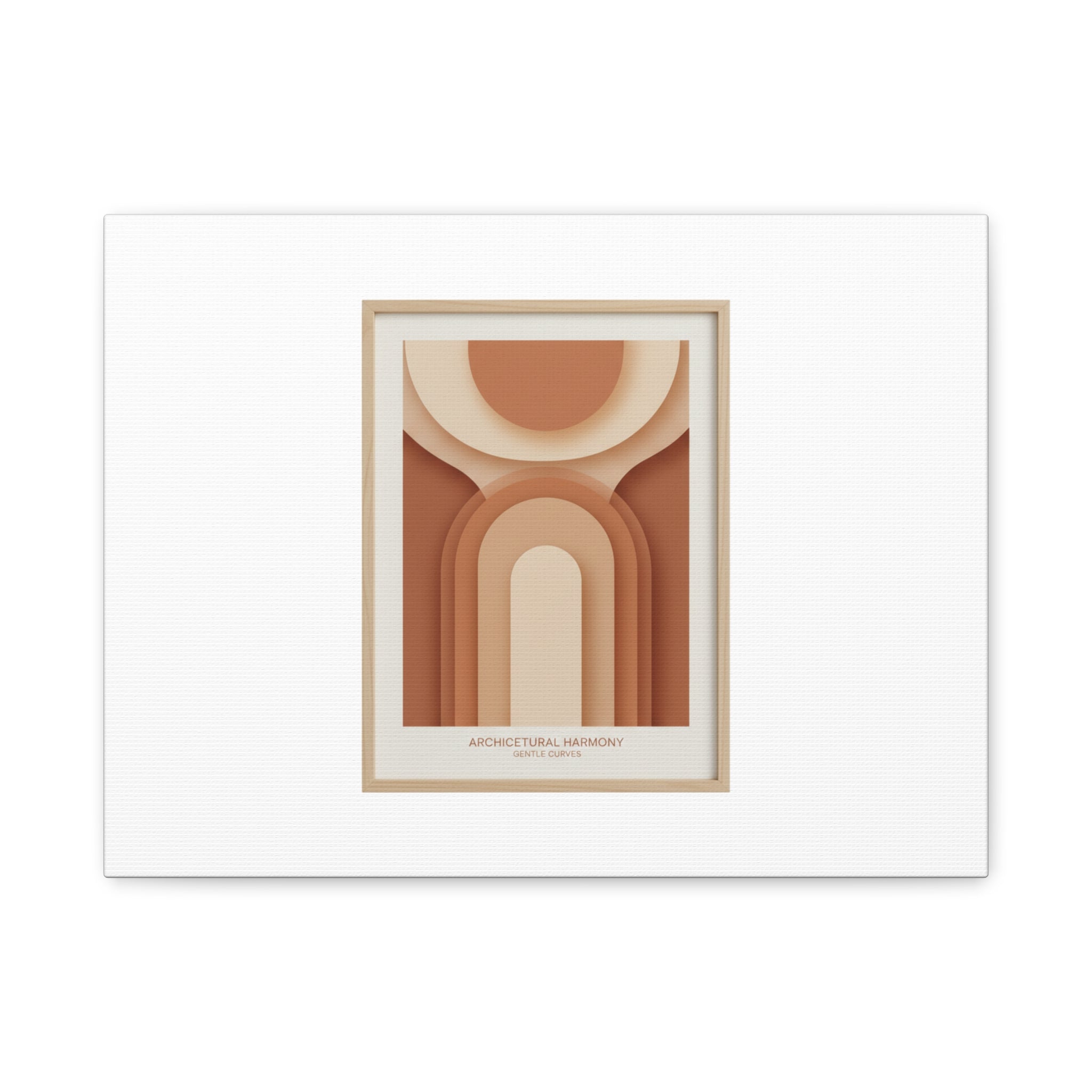 Terracotta Arch Abstract Canvas | Earthy Minimal Poster