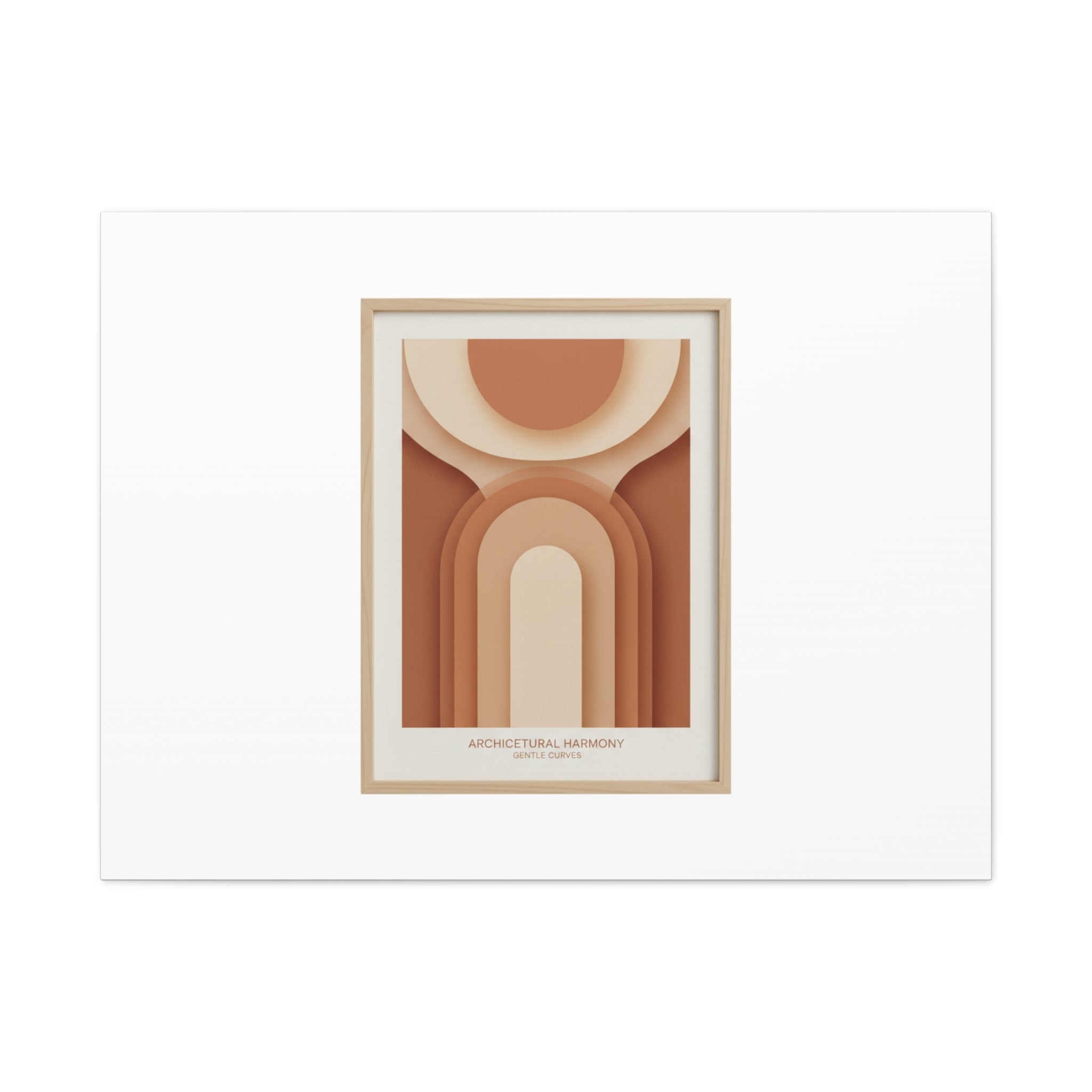 Terracotta Arch Abstract Canvas | Earthy Minimal Poster