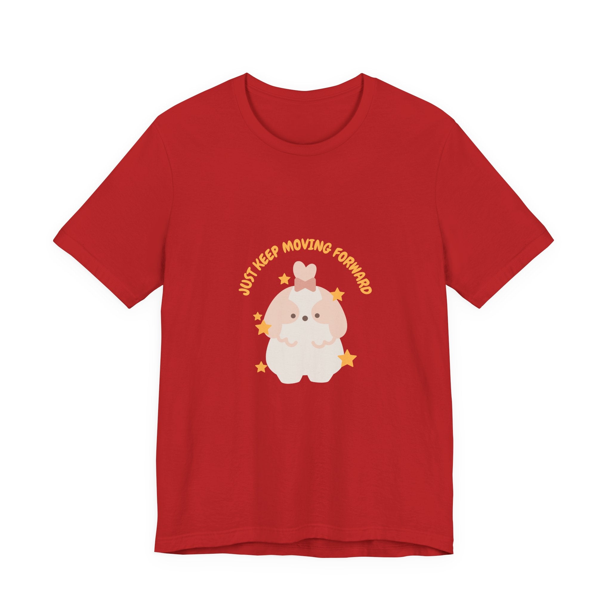 Cute Kawaii Bunny Tee — "Just Keep Moving Forward" Graphic T-Shirt