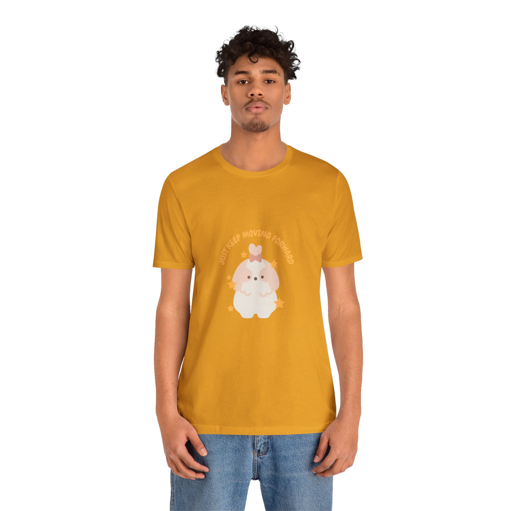 Cute Kawaii Bunny Tee — "Just Keep Moving Forward" Graphic T-Shirt