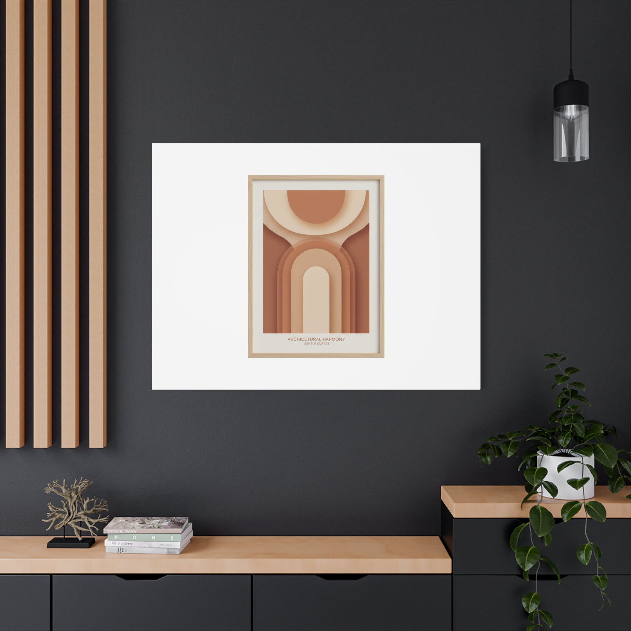 Terracotta Arch Abstract Canvas | Earthy Minimal Poster