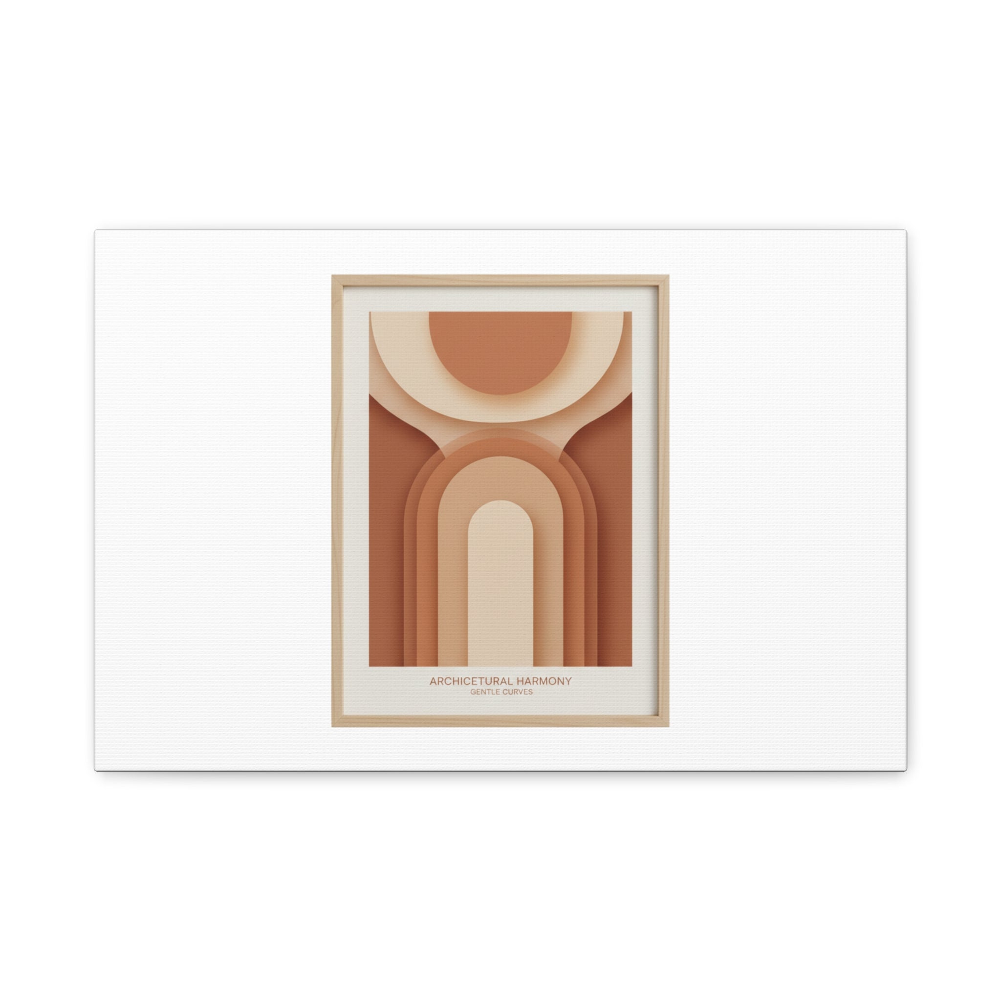 Terracotta Arch Abstract Canvas | Earthy Minimal Poster