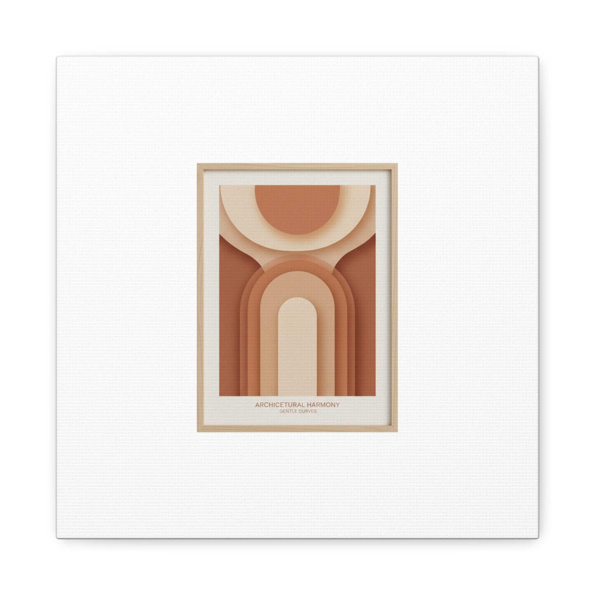 Terracotta Arch Abstract Canvas | Earthy Minimal Poster