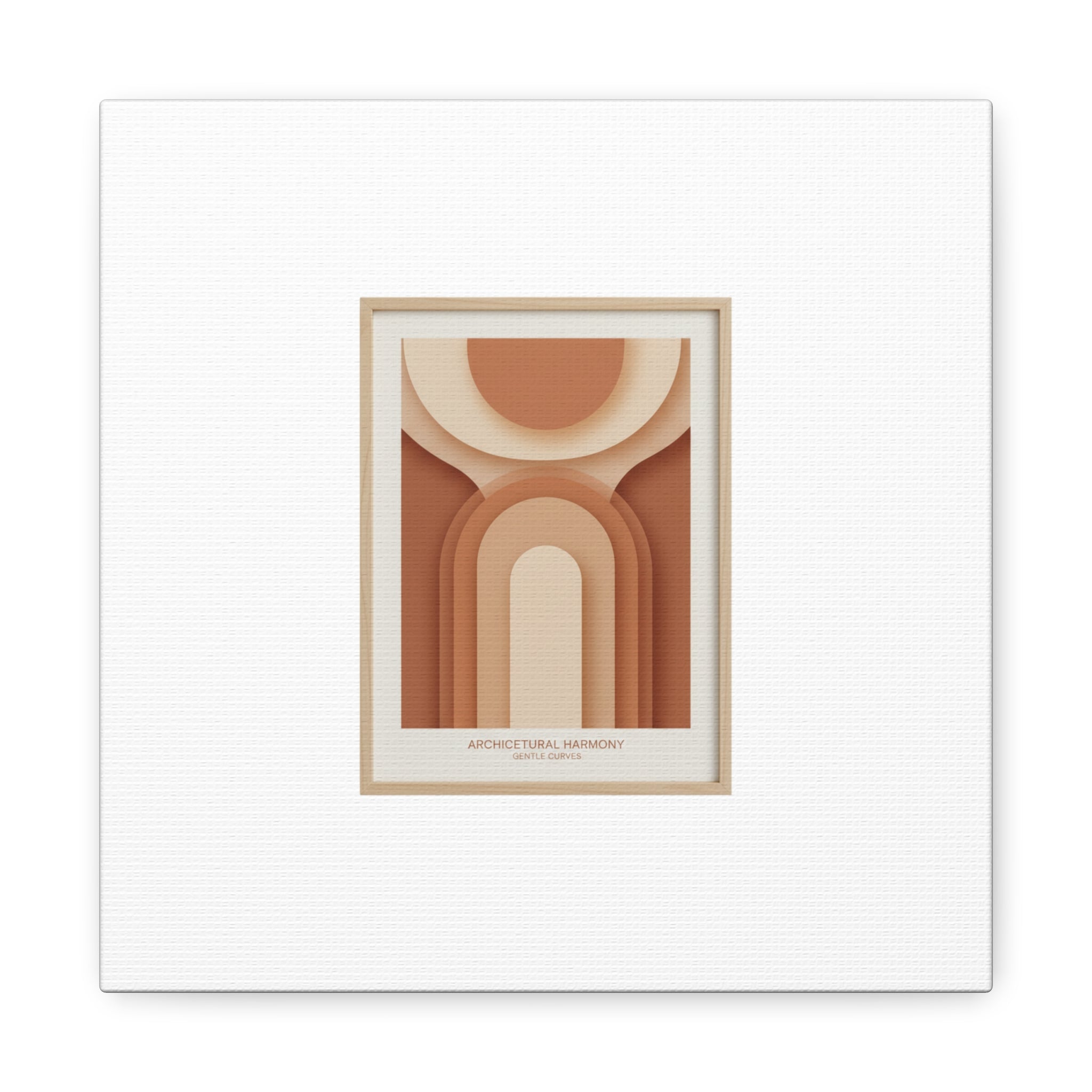 Terracotta Arch Abstract Canvas | Earthy Minimal Poster
