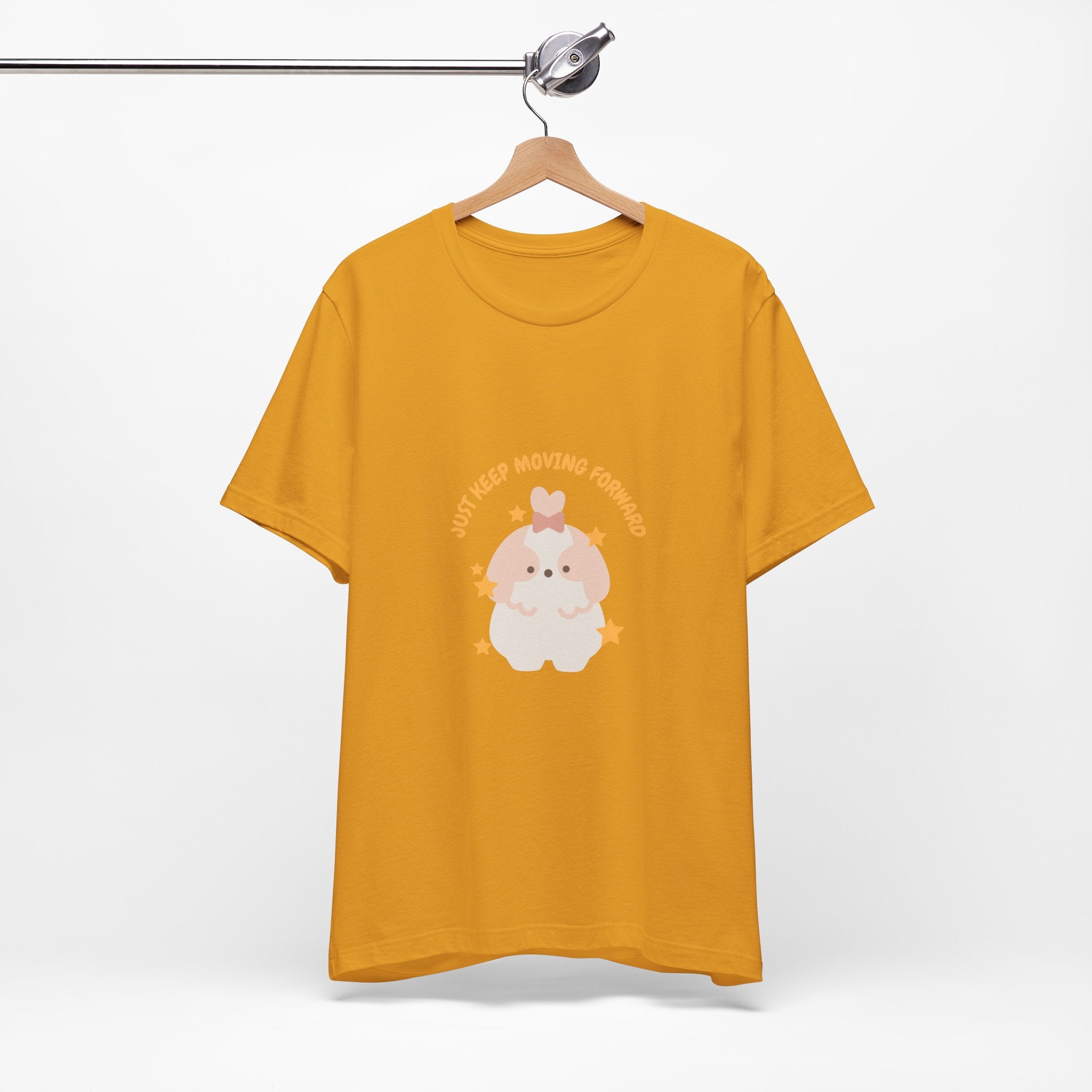Cute Kawaii Bunny Tee — "Just Keep Moving Forward" Graphic T-Shirt