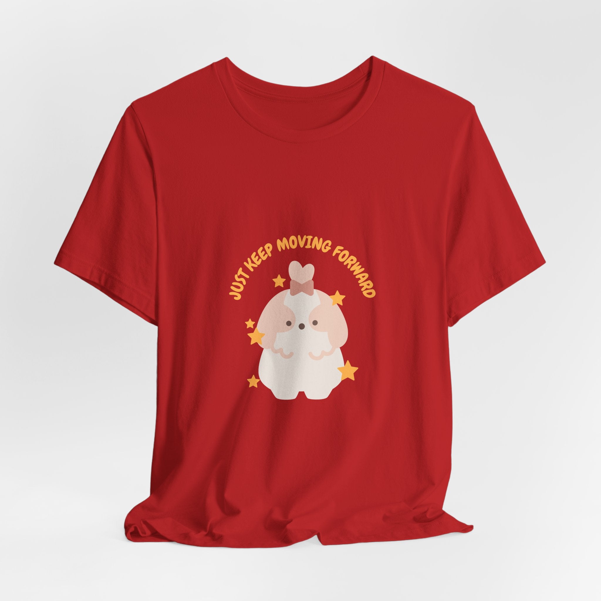 Cute Kawaii Bunny Tee — "Just Keep Moving Forward" Graphic T-Shirt