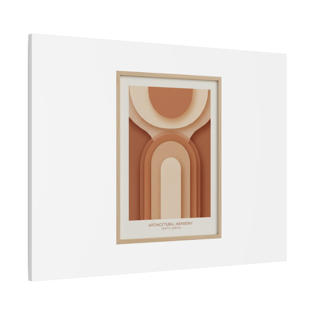 Terracotta Arch Abstract Canvas | Earthy Minimal Poster