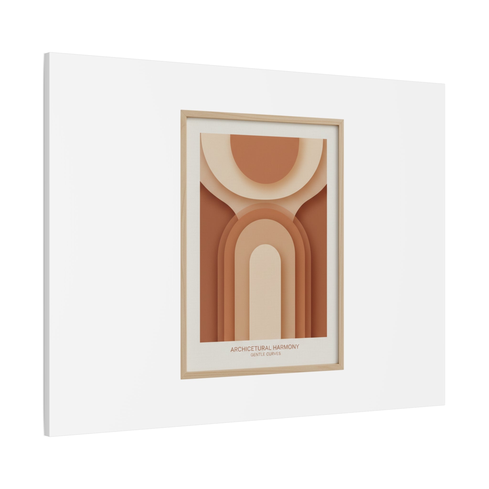 Terracotta Arch Abstract Canvas | Earthy Minimal Poster