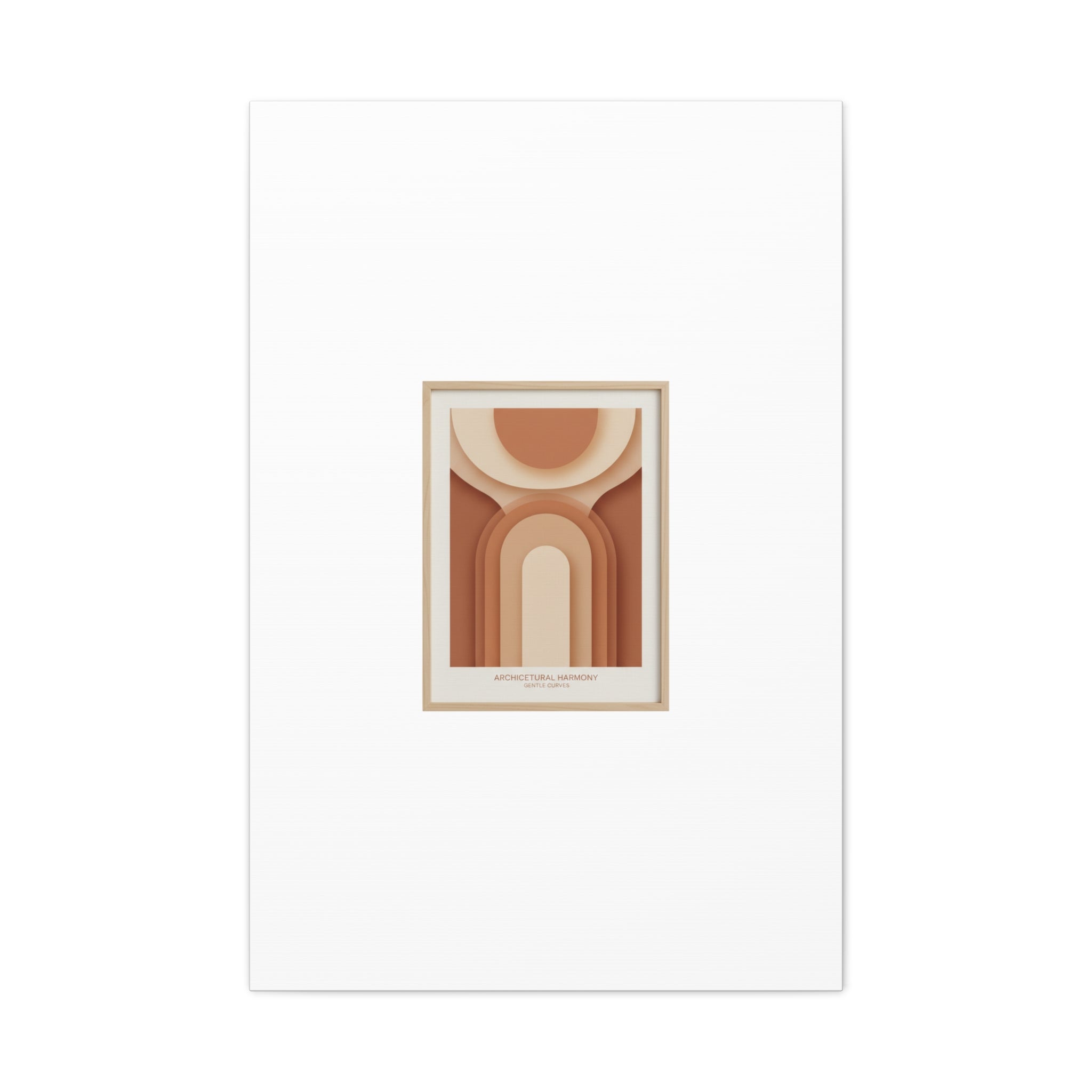 Terracotta Arch Abstract Canvas | Earthy Minimal Poster