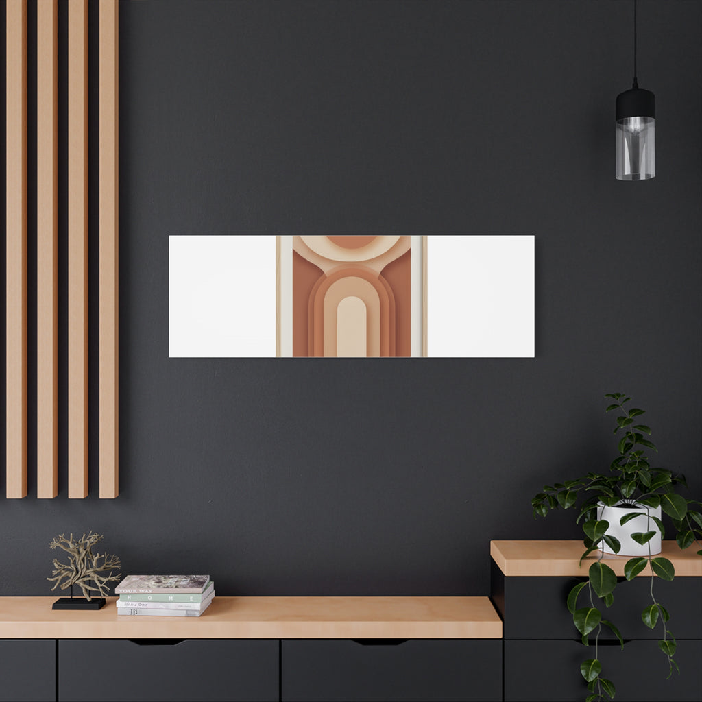 Terracotta Arch Abstract Canvas | Earthy Minimal Poster