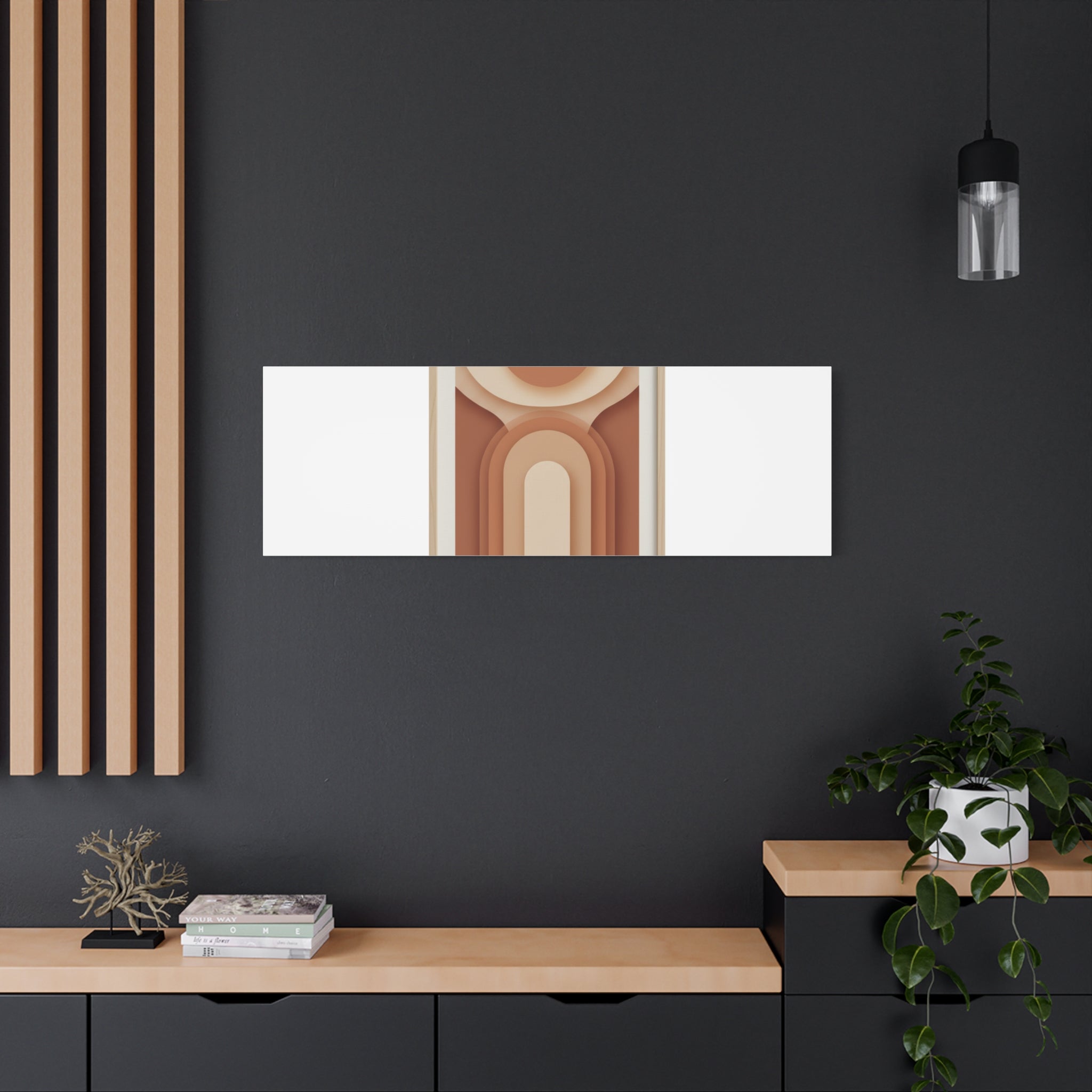 Terracotta Arch Abstract Canvas | Earthy Minimal Poster