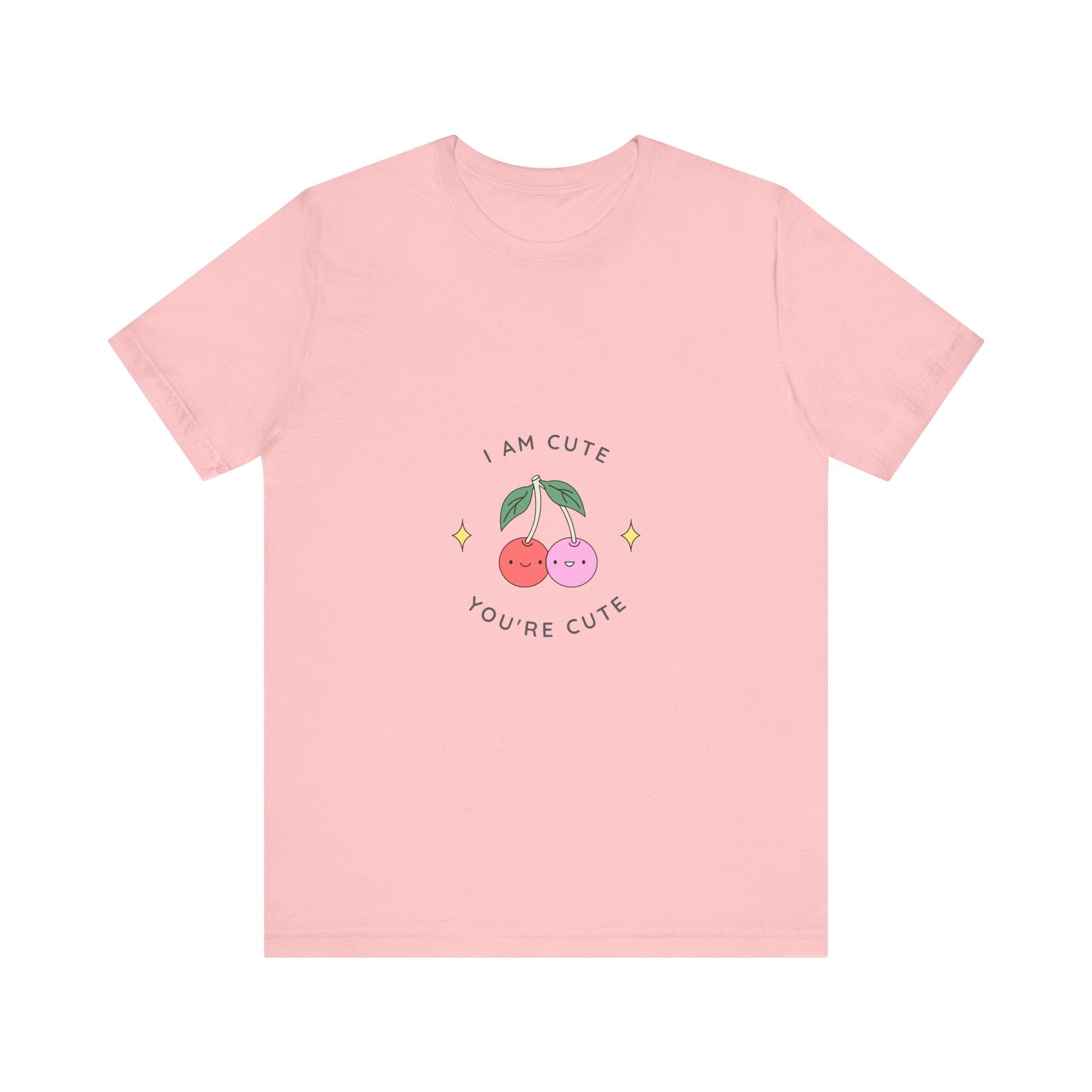 Cute Cherries Graphic Tee — "I Am Cute, You're Cute" Cute Fruit T-Shirt